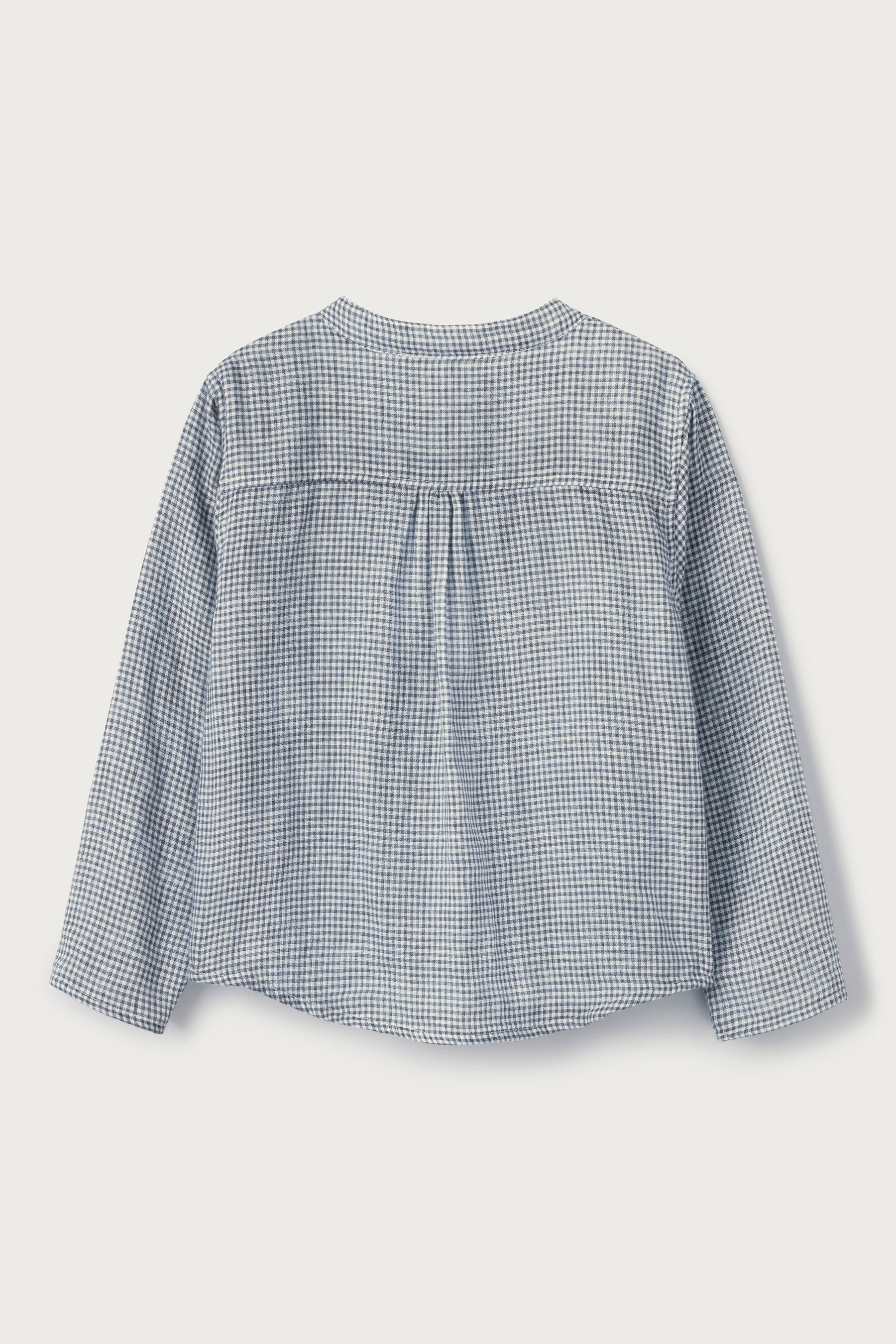 The White Company Toddlers Blue Mini Gingham Shirt