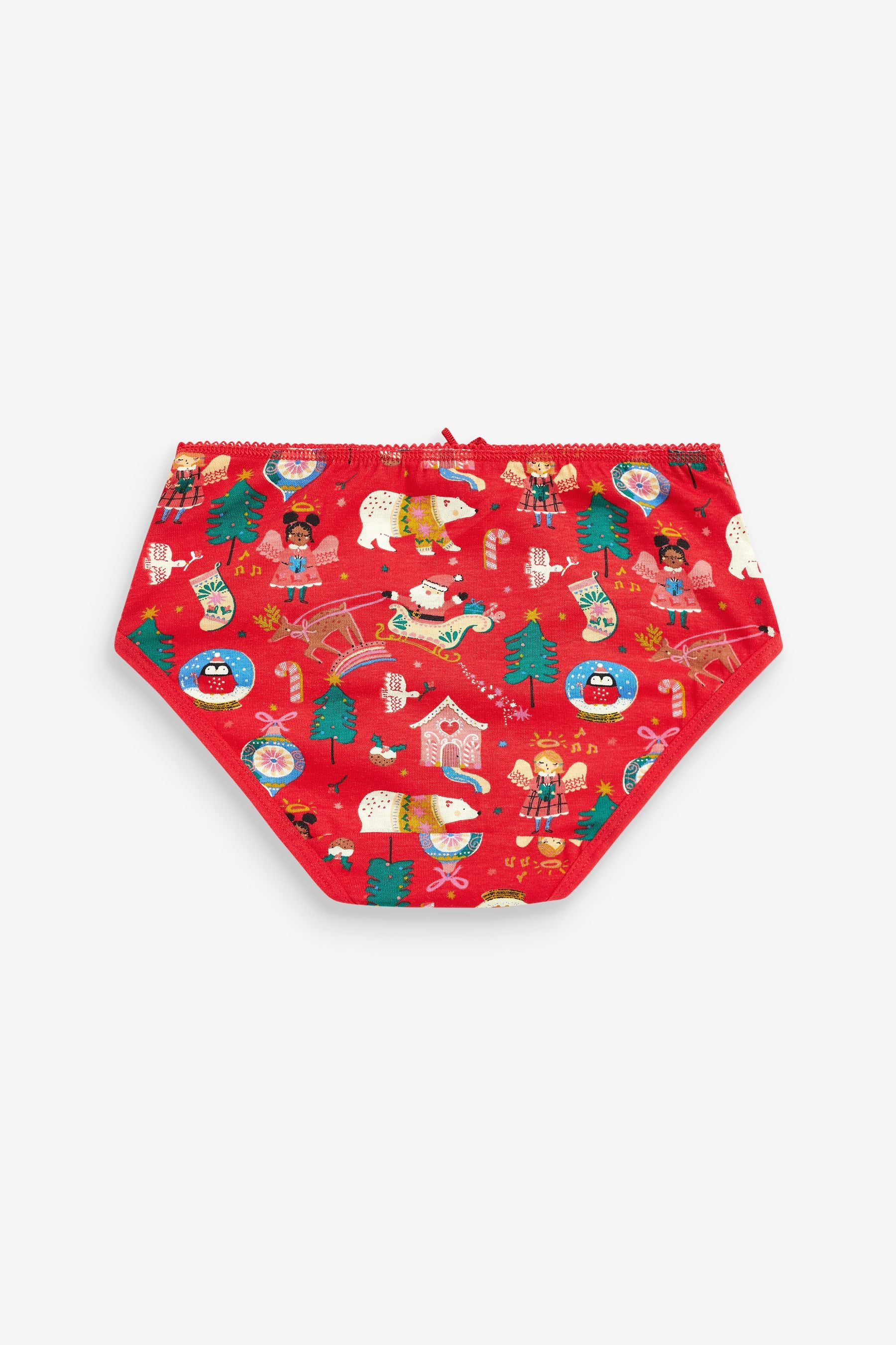 Red/White Christmas 3 Pack Briefs (1.5-12yrs)