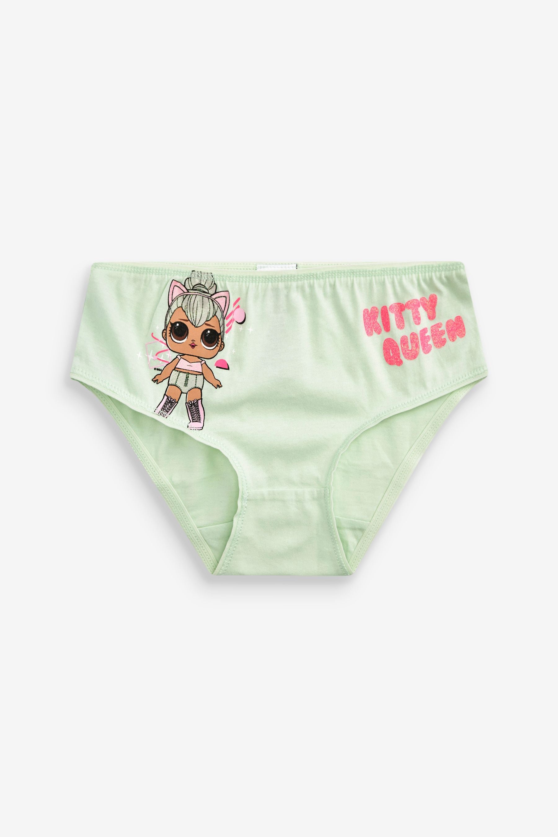 Pink/Green 5 Pack L.O.L Character Briefs (3-12yrs)