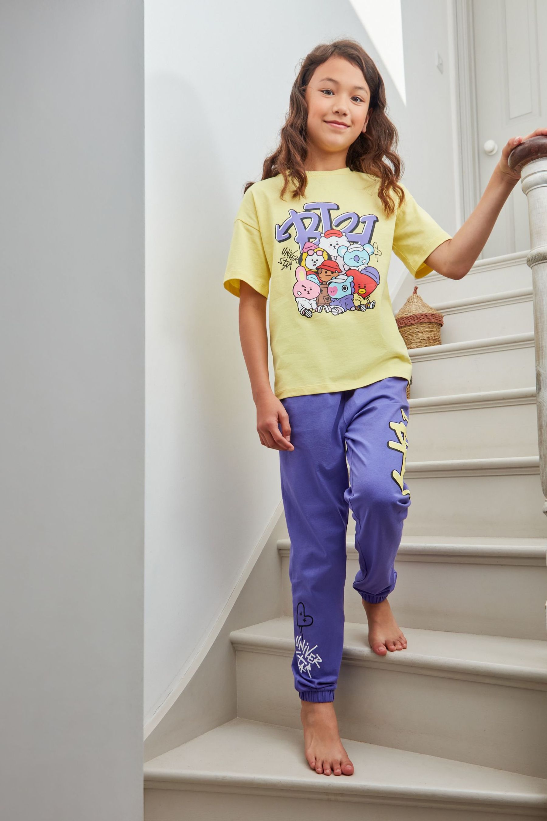 Yellow BT21 Jogger Pyjamas (10-16yrs)