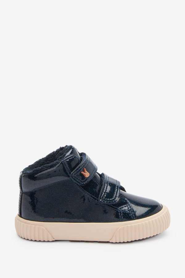 Navy Blue High Top Trainers