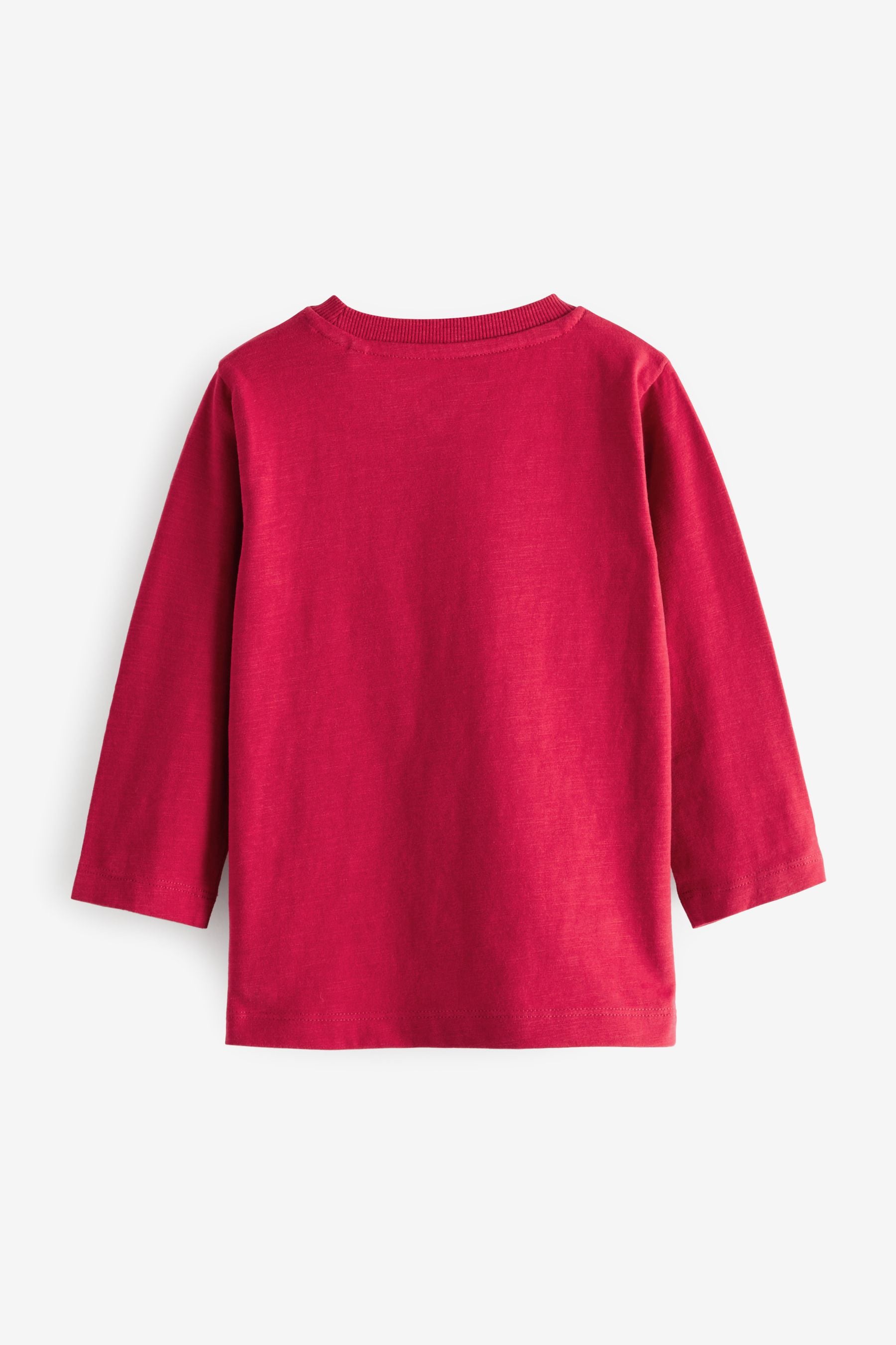 Red Long Sleeve Plain T-Shirt (3mths-7yrs)