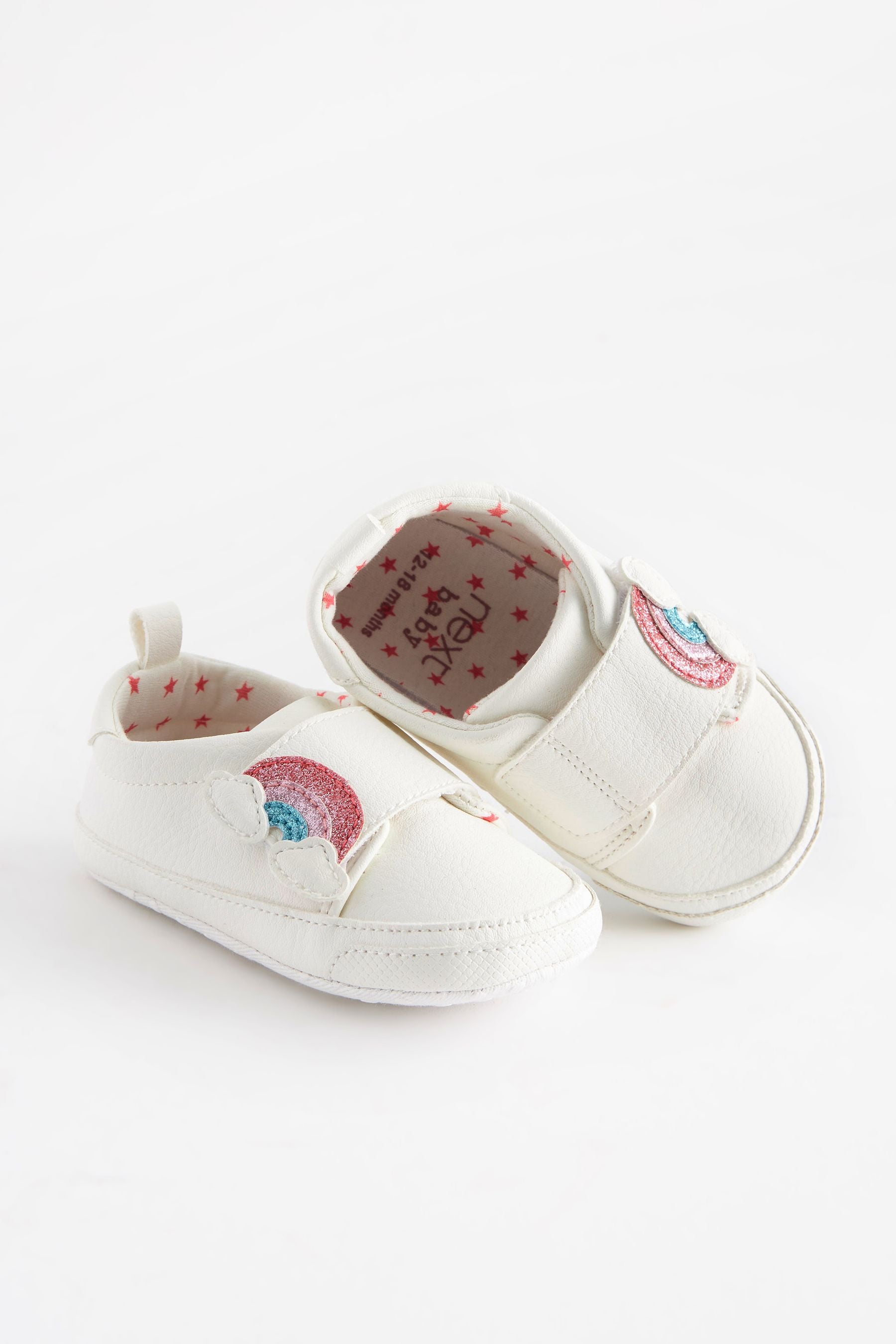 White Rainbow Baby Trainers (0-24mths)