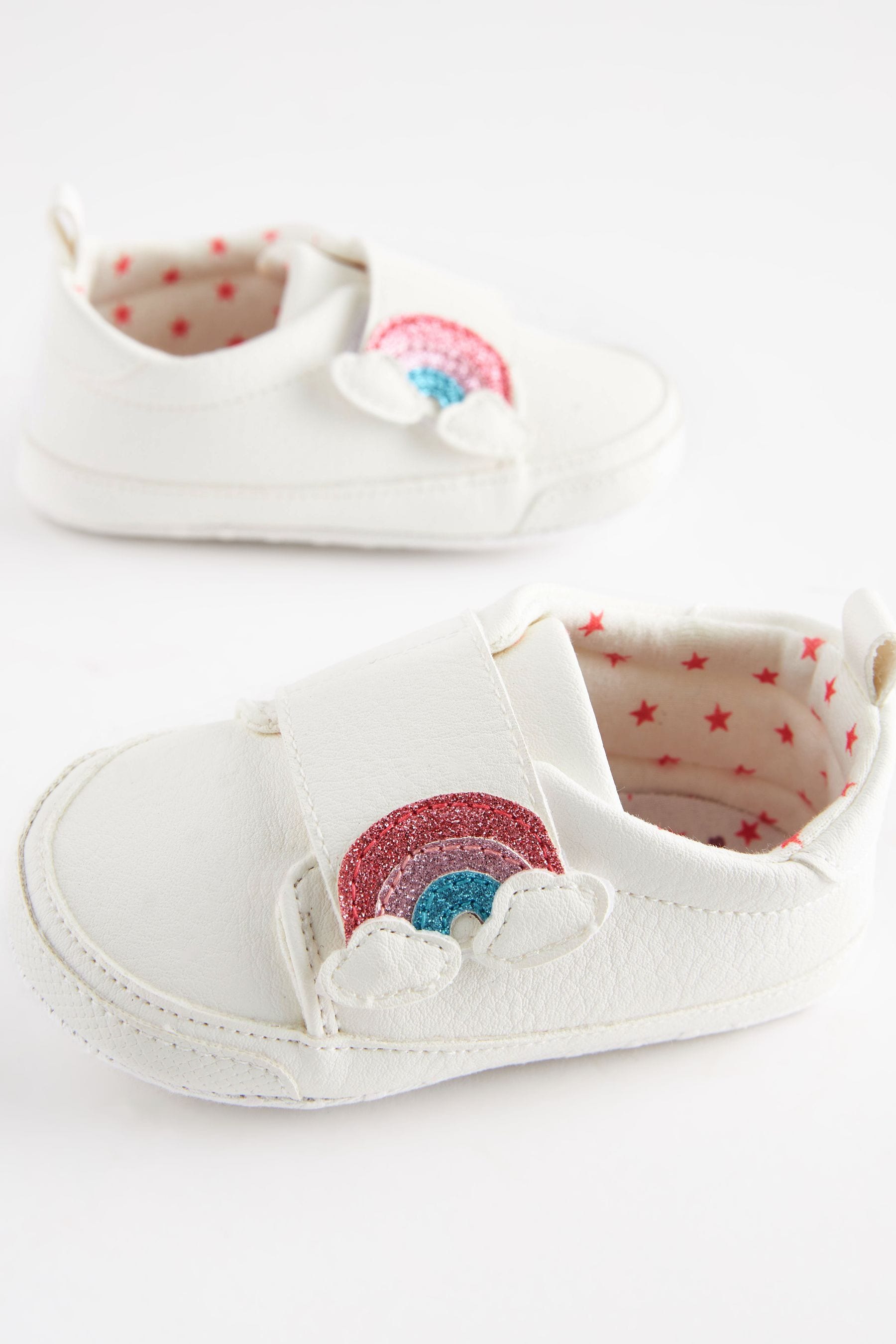 White Rainbow Baby Trainers (0-24mths)