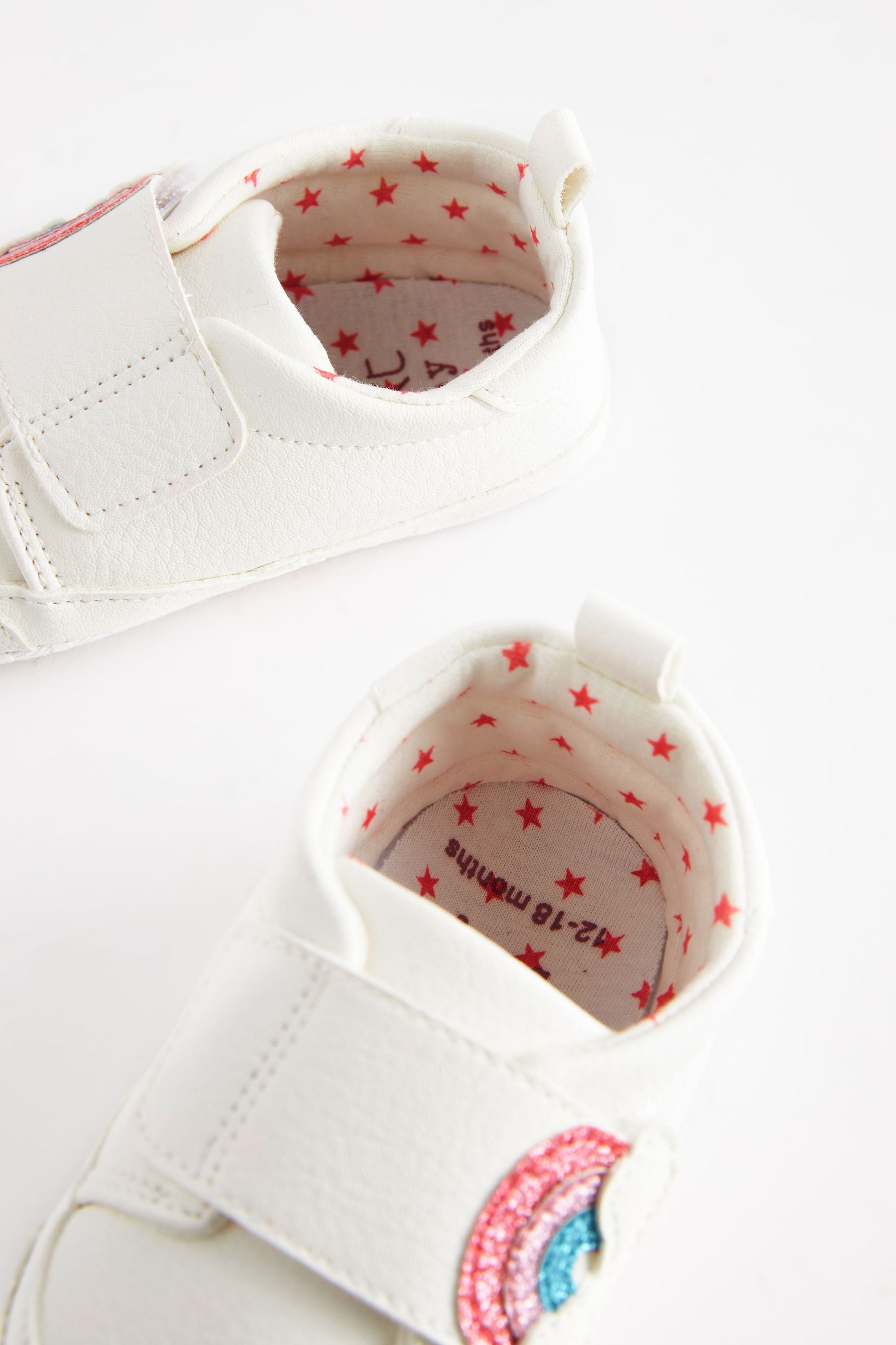 White Rainbow Baby Trainers (0-24mths)