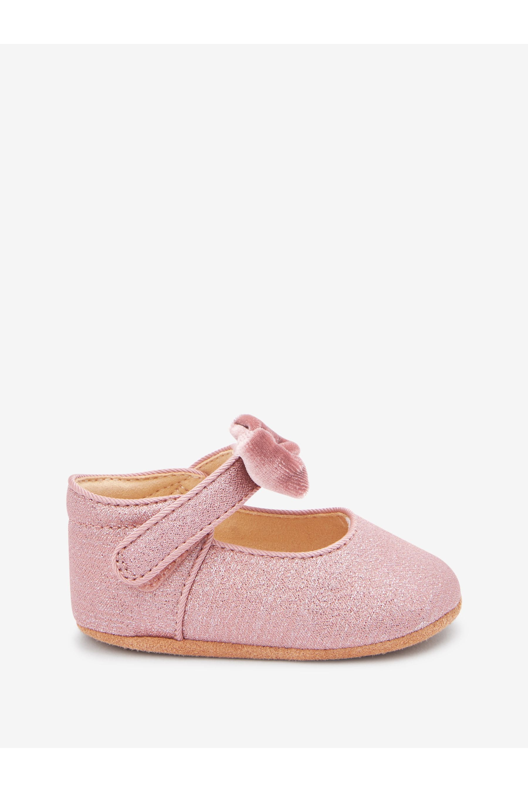 Pink Sparkle Occasion Mary Jane Baby Shoes (0-18mths)