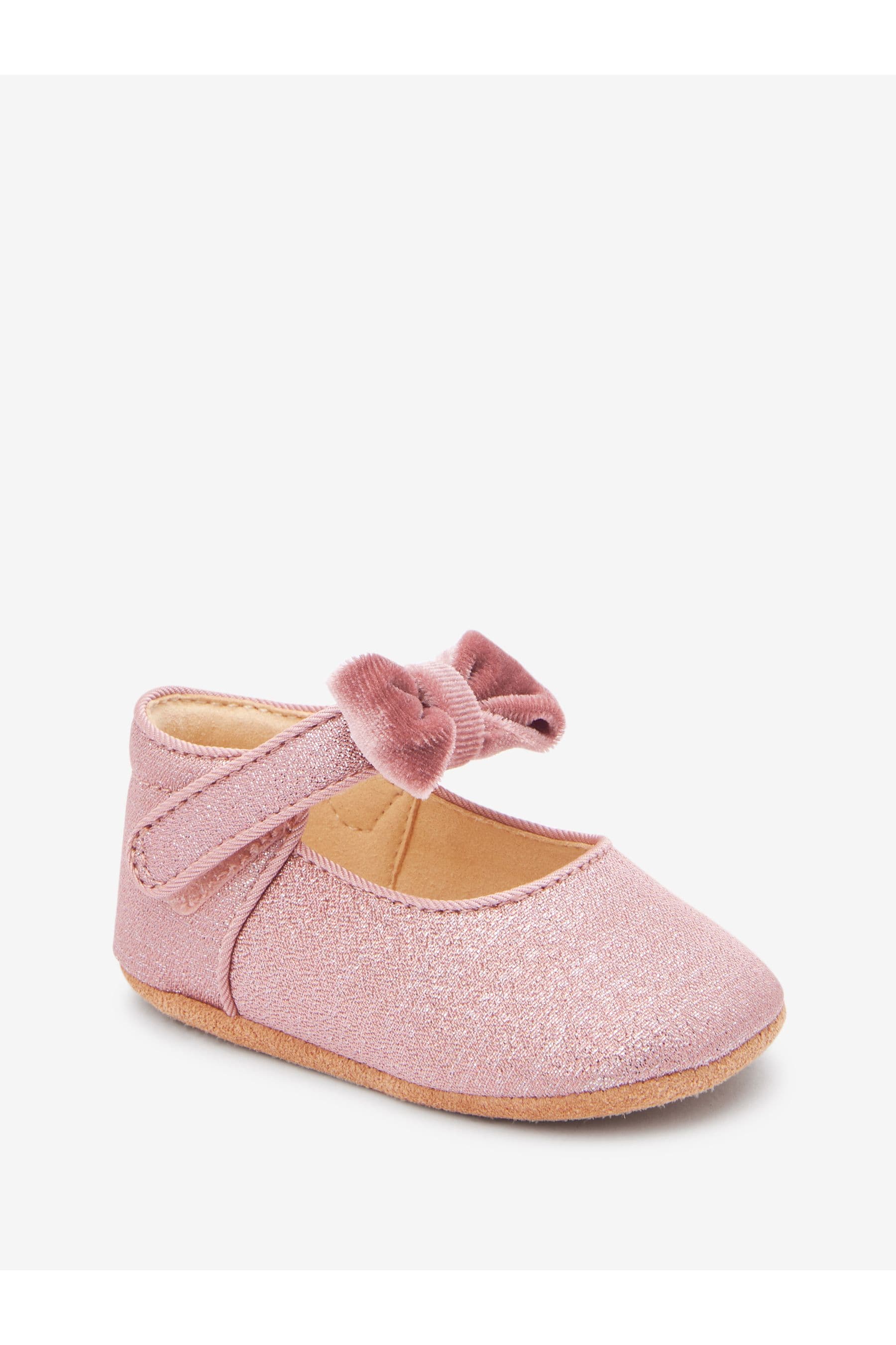 Pink Sparkle Occasion Mary Jane Baby Shoes (0-18mths)