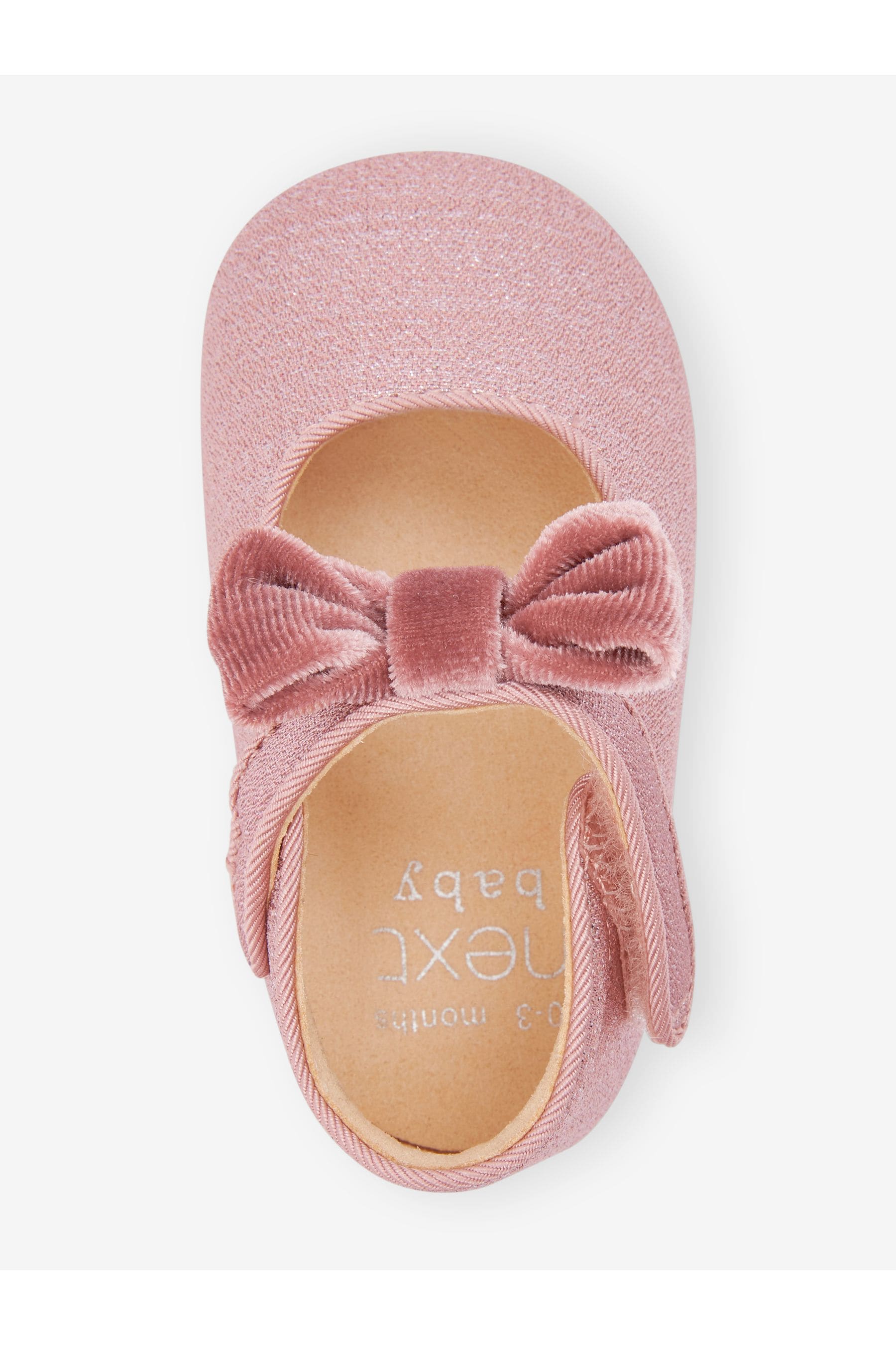 Pink Sparkle Occasion Mary Jane Baby Shoes (0-18mths)