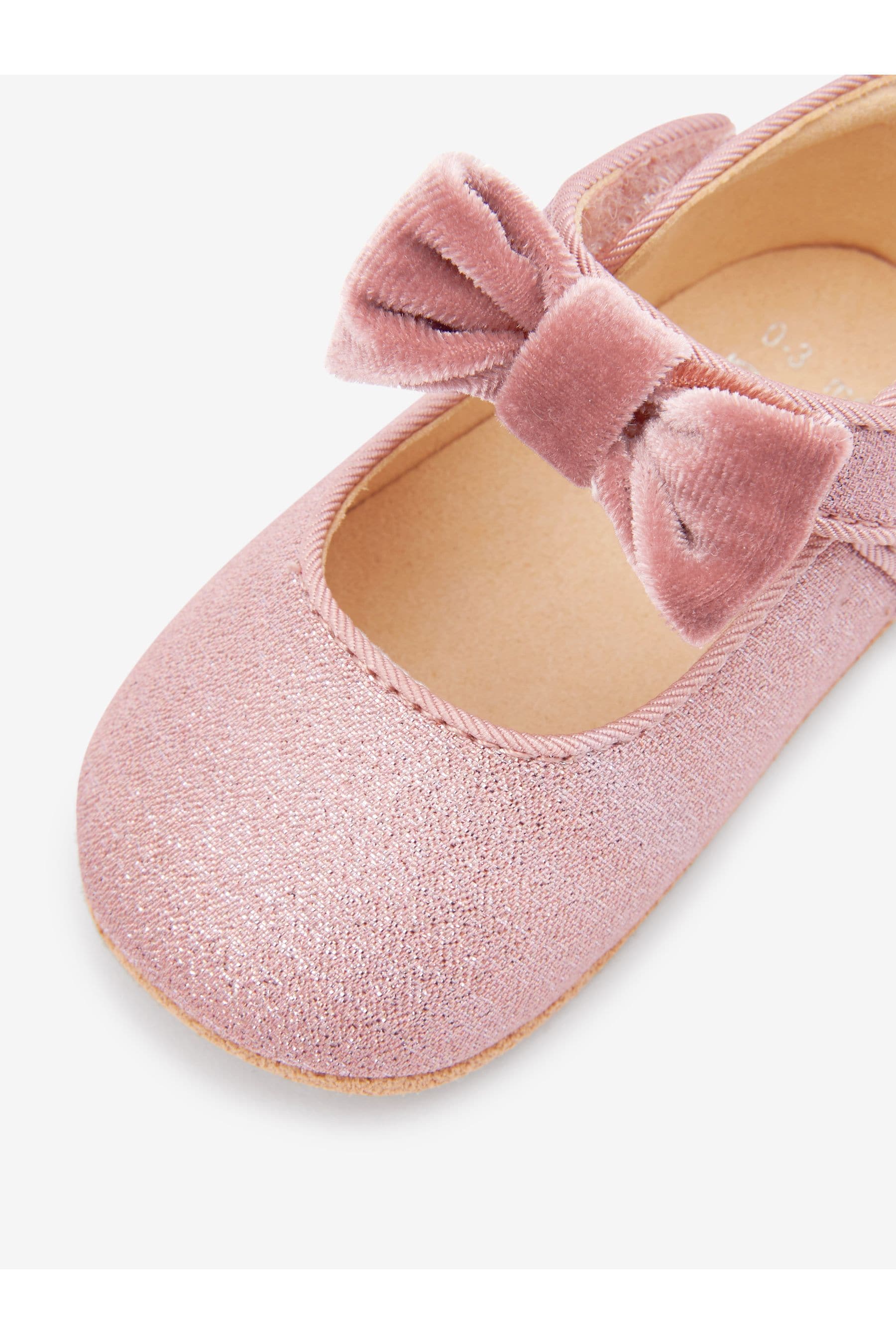 Pink Sparkle Occasion Mary Jane Baby Shoes (0-18mths)