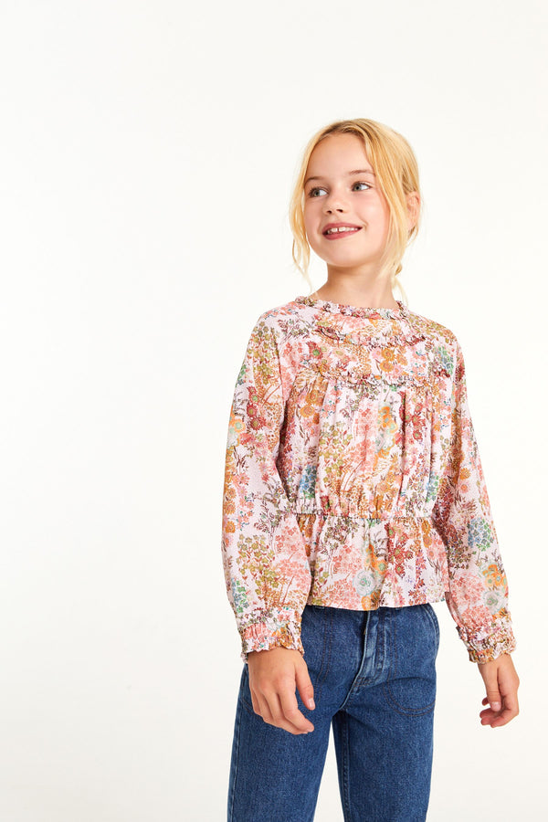 Cream Baker by Ted Baker Floral Crinkle Blouse