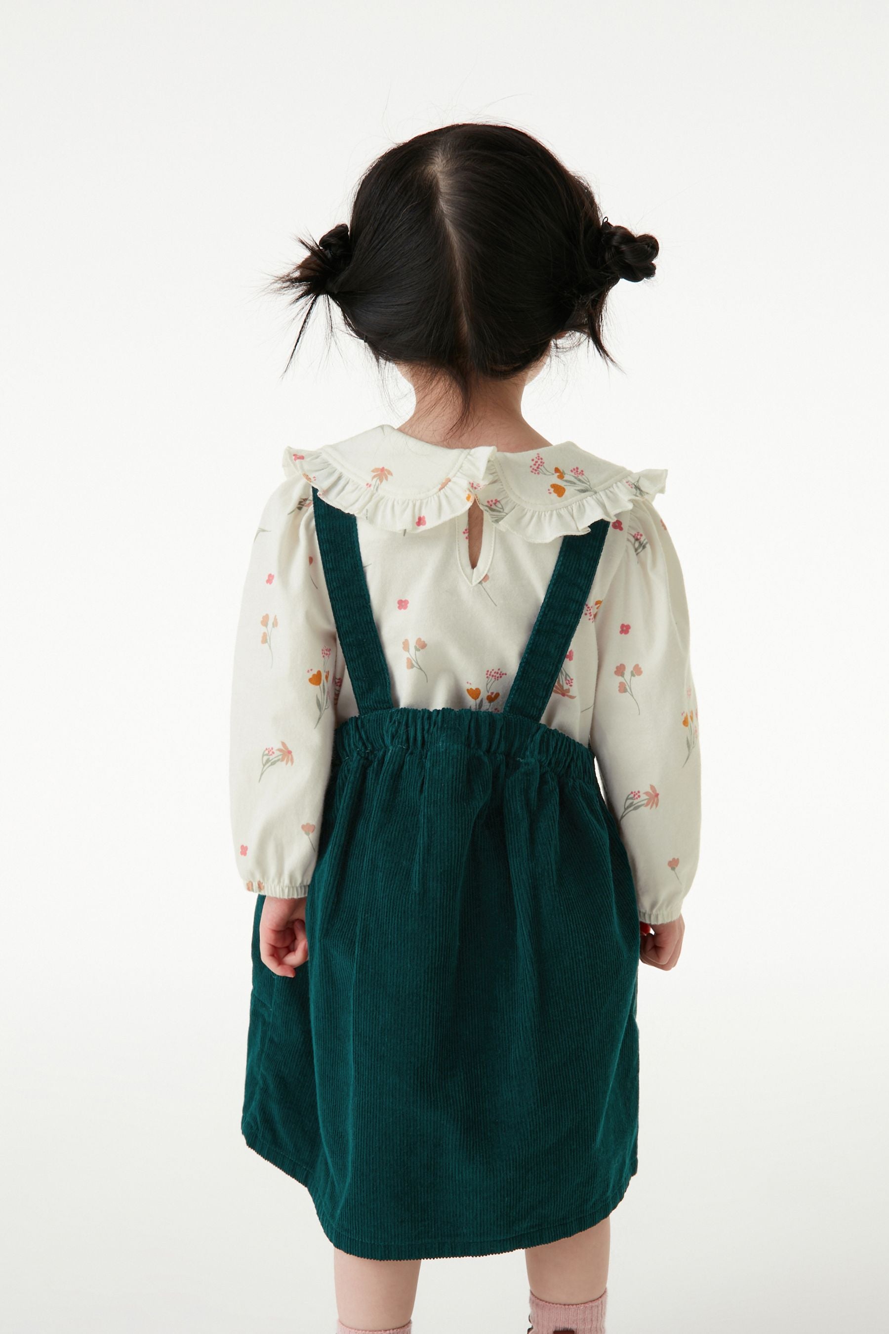 Teal Green Cord Pinafore (3mths-8yrs)