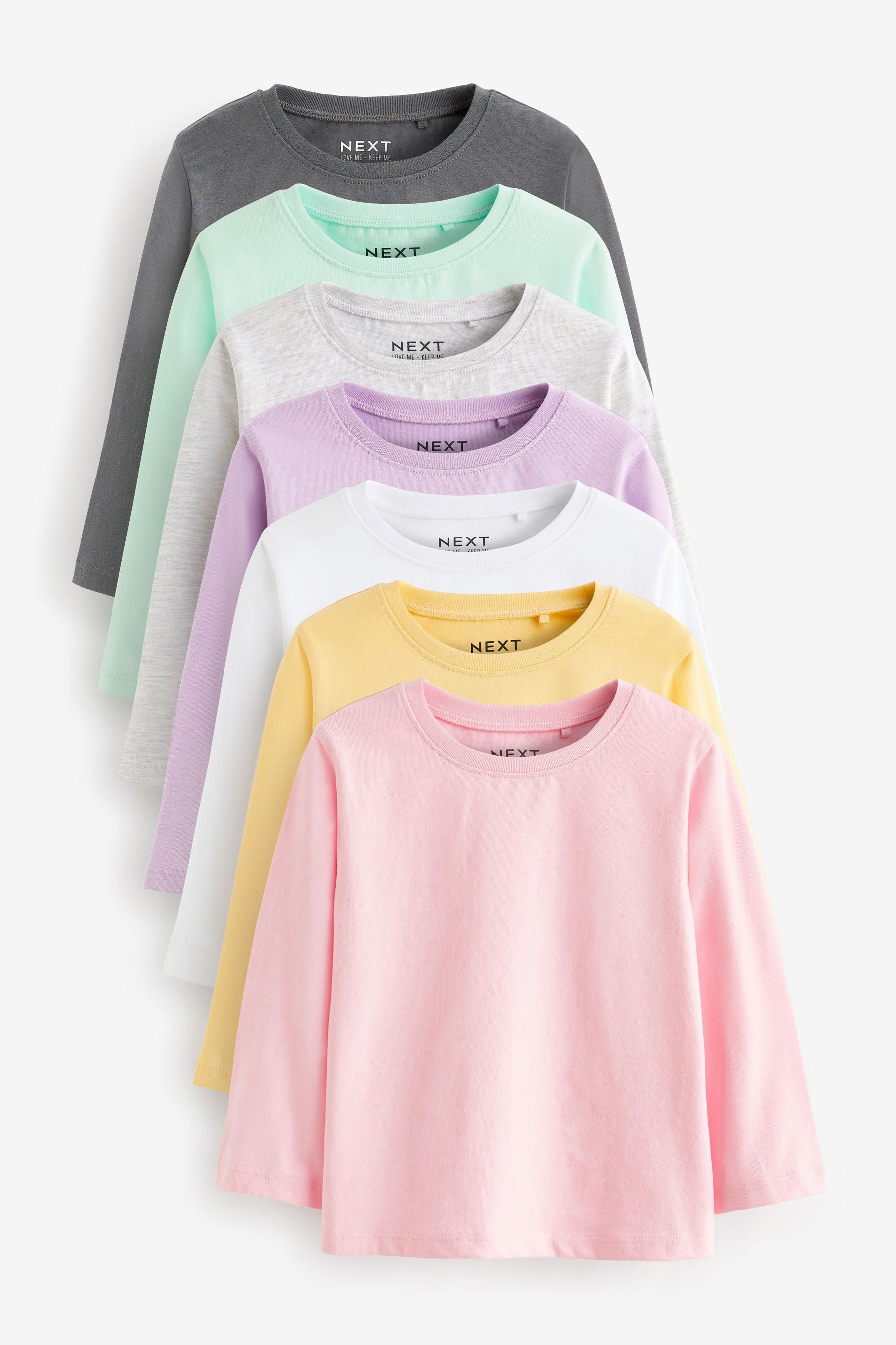 Core Multicolour Long Sleeve T-Shirts 7 Pack (3mths-7yrs)