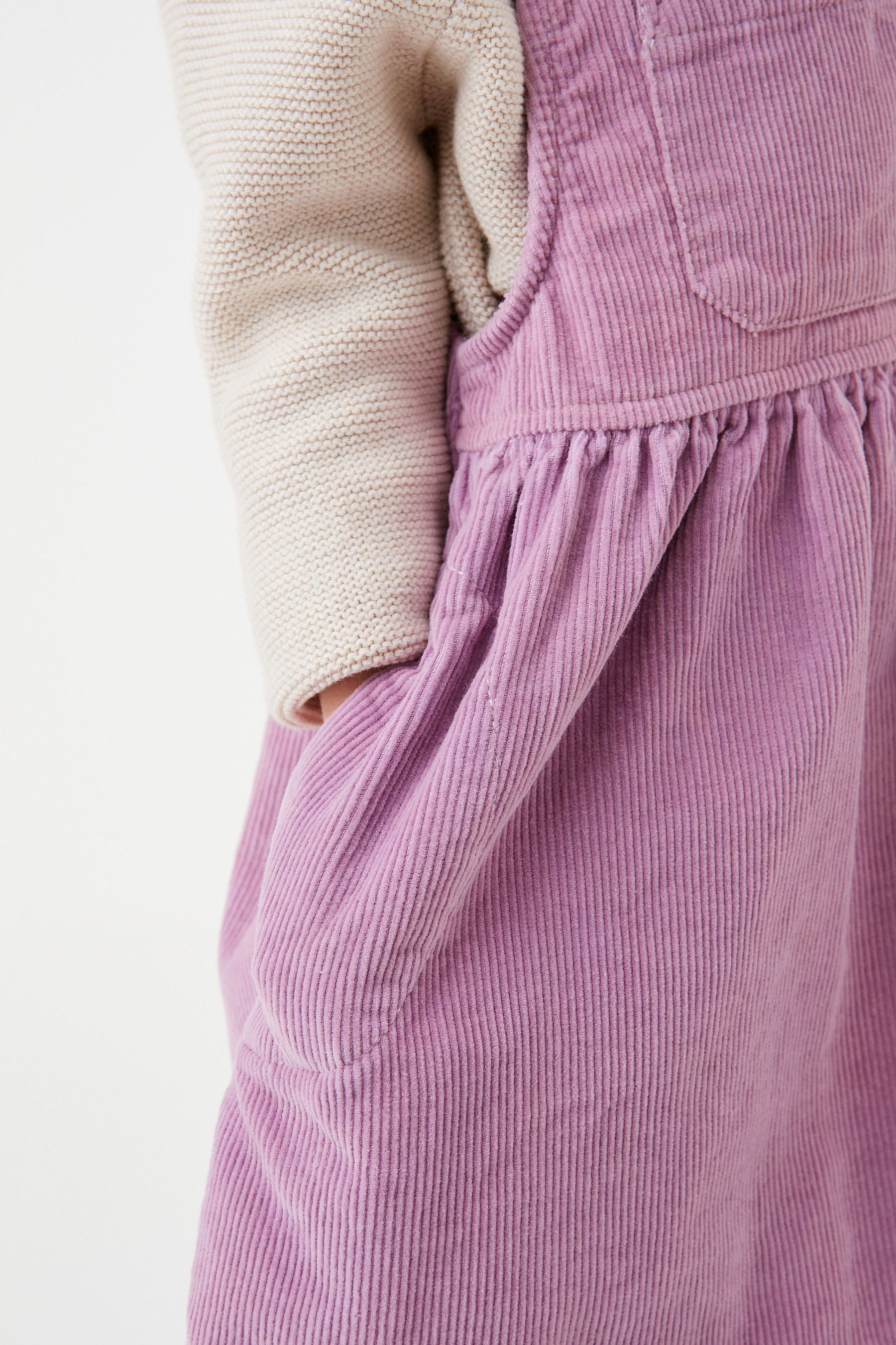 Lilac Purple Cord Pinafore (3mths-8yrs)