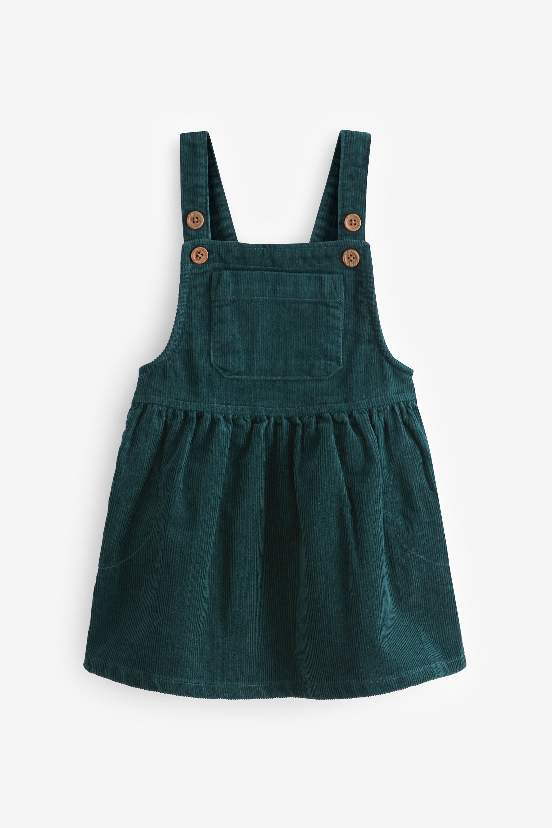 Teal Green Cord Pinafore (3mths-8yrs)