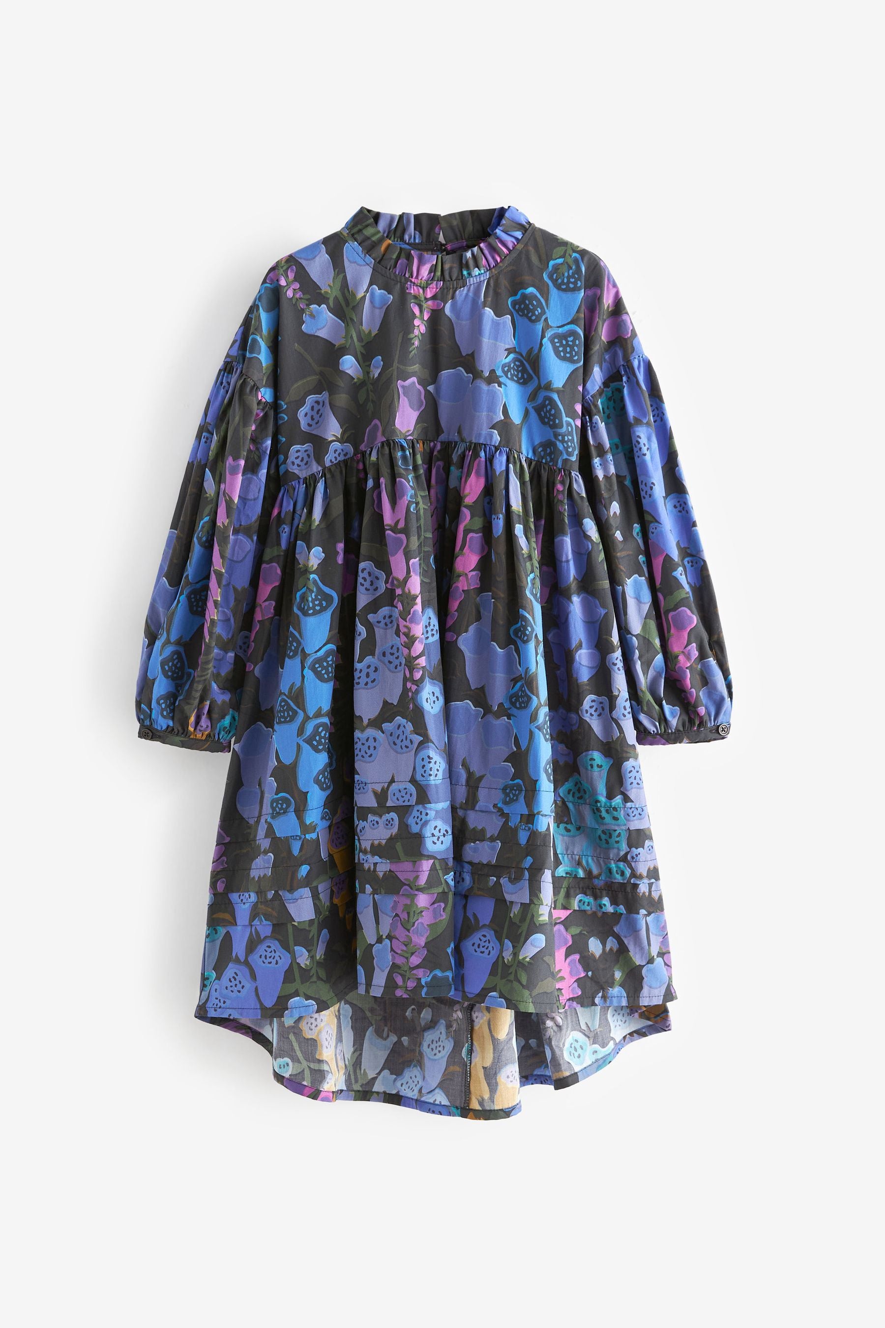 Purple Foxglove Printed Dress (3-16yrs)