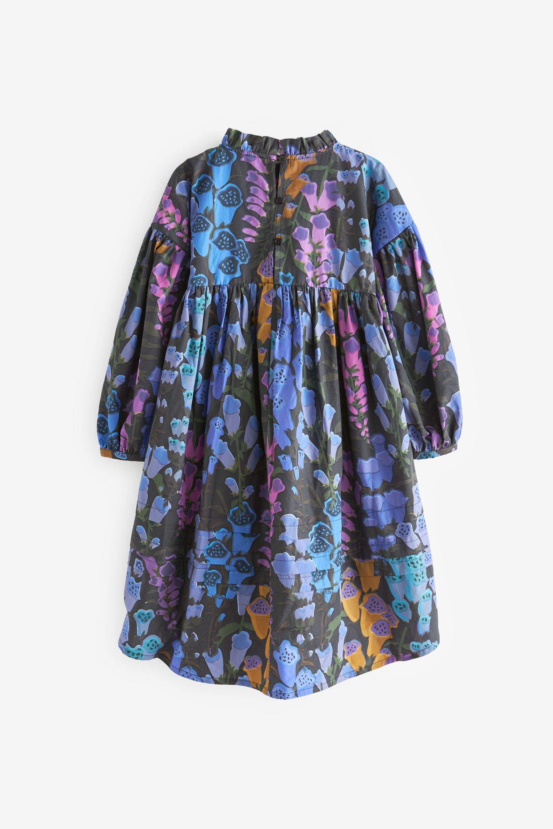 Purple Foxglove Printed Dress (3-16yrs)