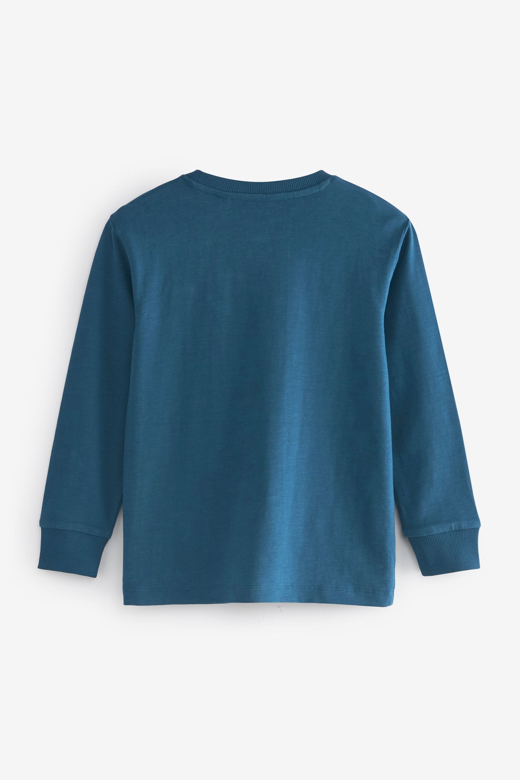 Mid Blue Long Sleeve Cosy T-Shirt (3-16yrs)