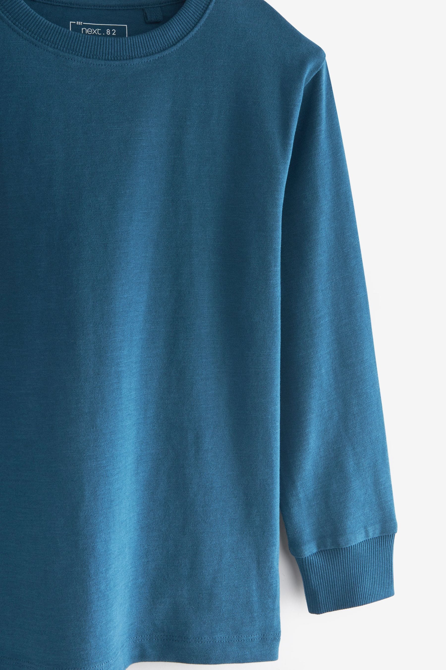 Mid Blue Long Sleeve Cosy T-Shirt (3-16yrs)