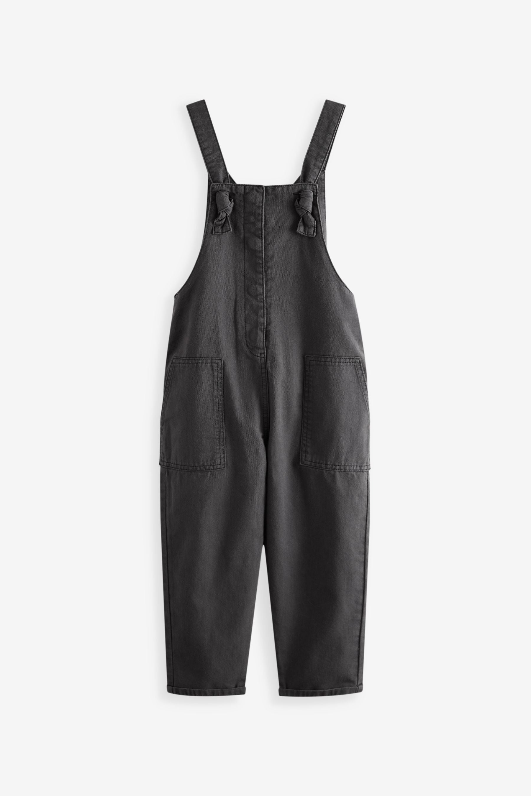 Washed Black Relaxed Dungarees (3-16yrs)