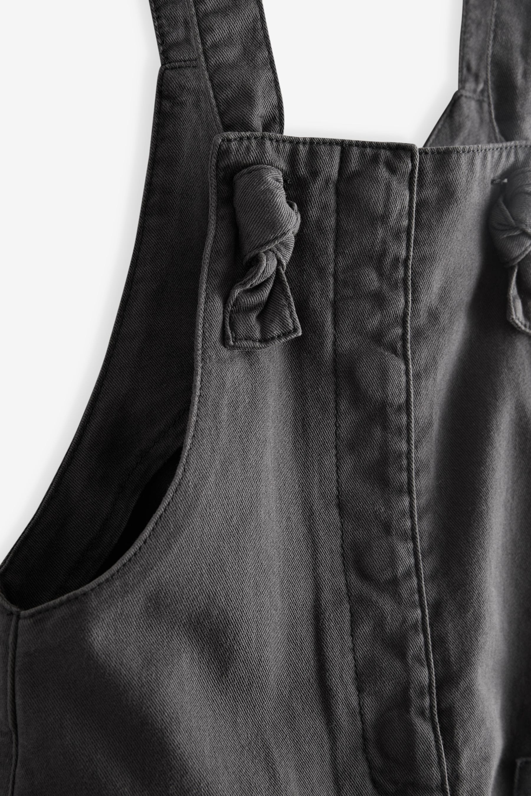 Washed Black Relaxed Dungarees (3-16yrs)