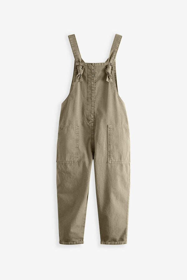 Khaki Green Relaxed Dungarees (3-16yrs)