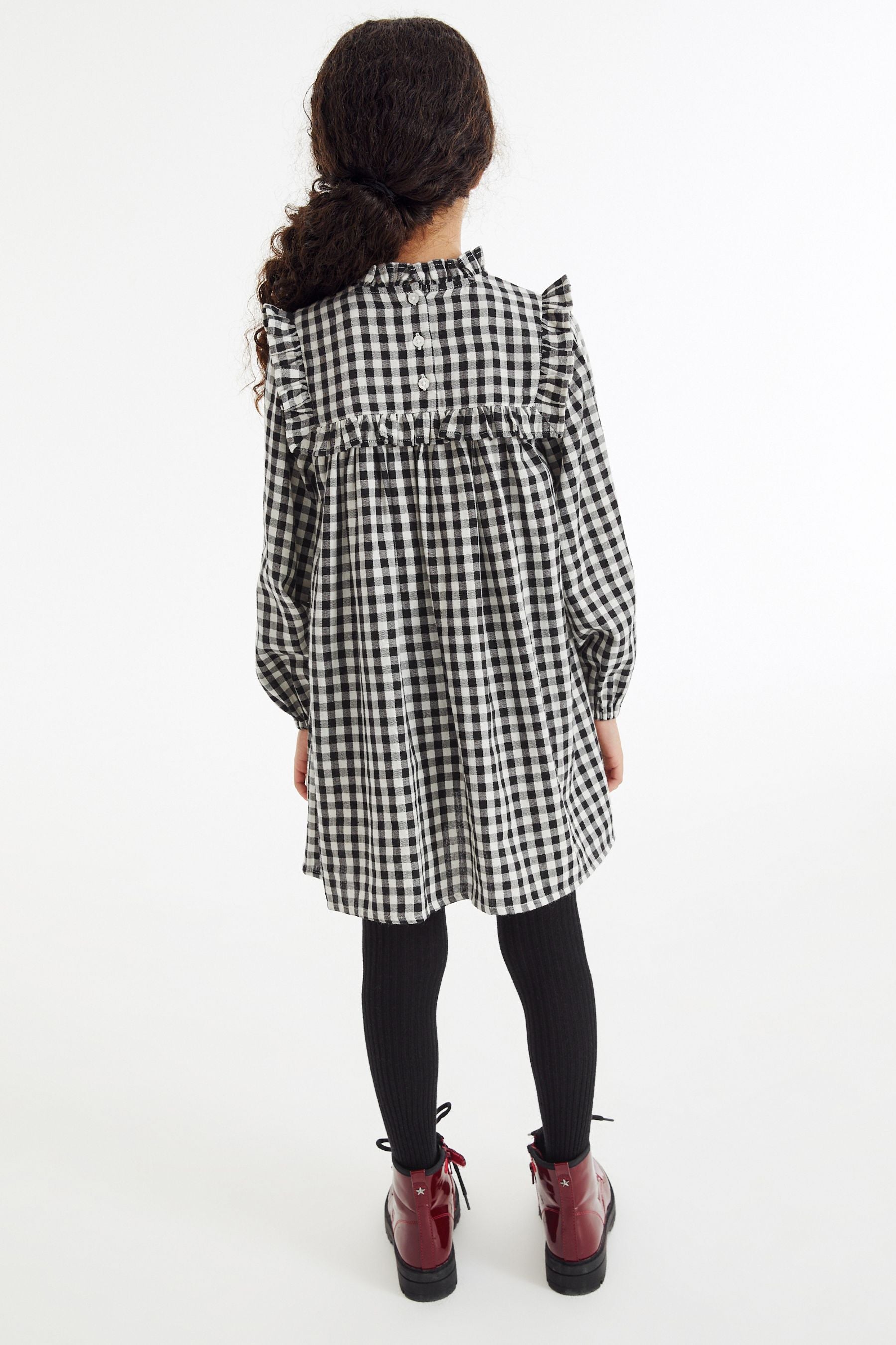 Black/White Next Check Dress (3-16yrs)