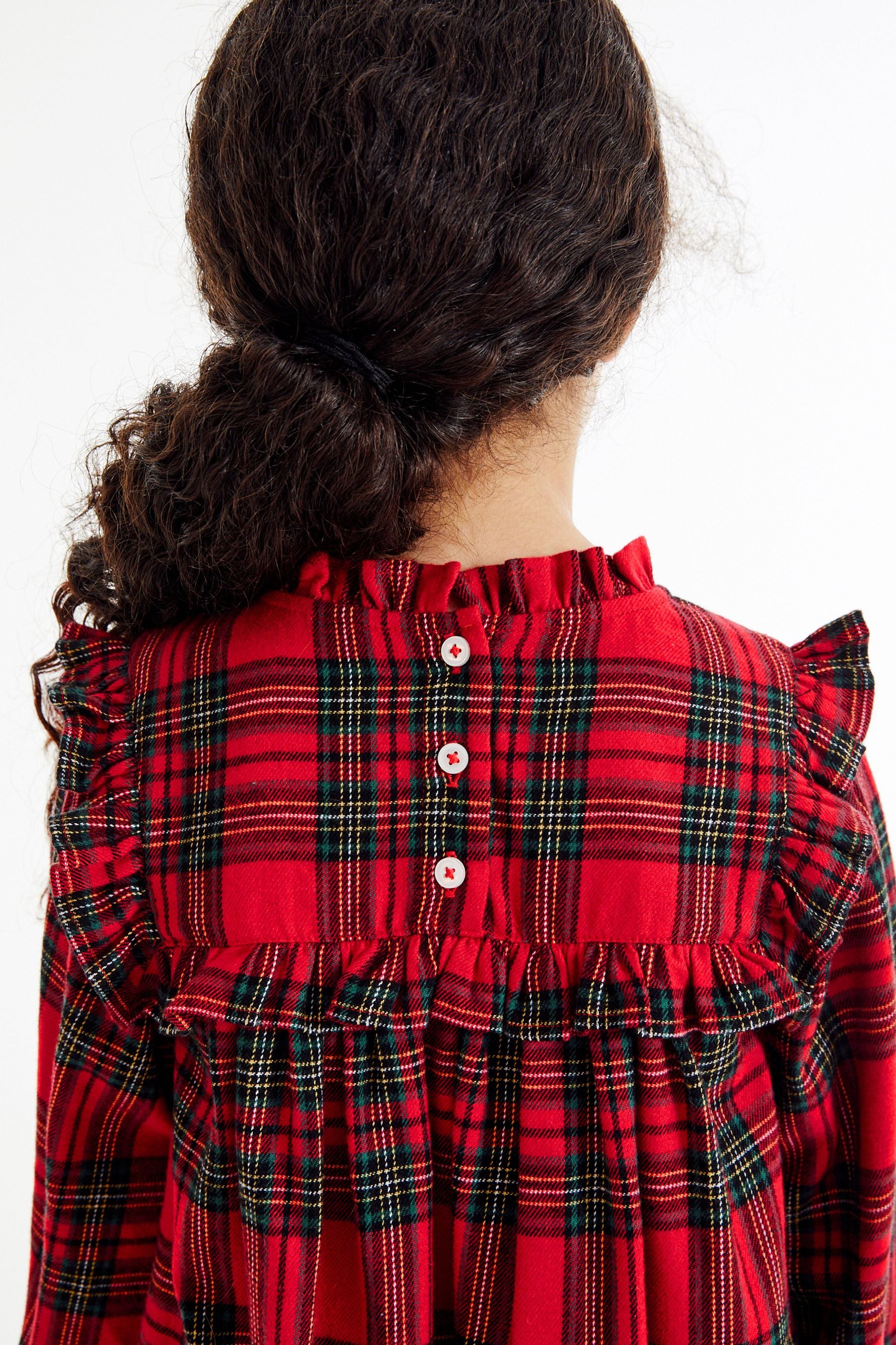 Red Next Check Dress (3-16yrs)