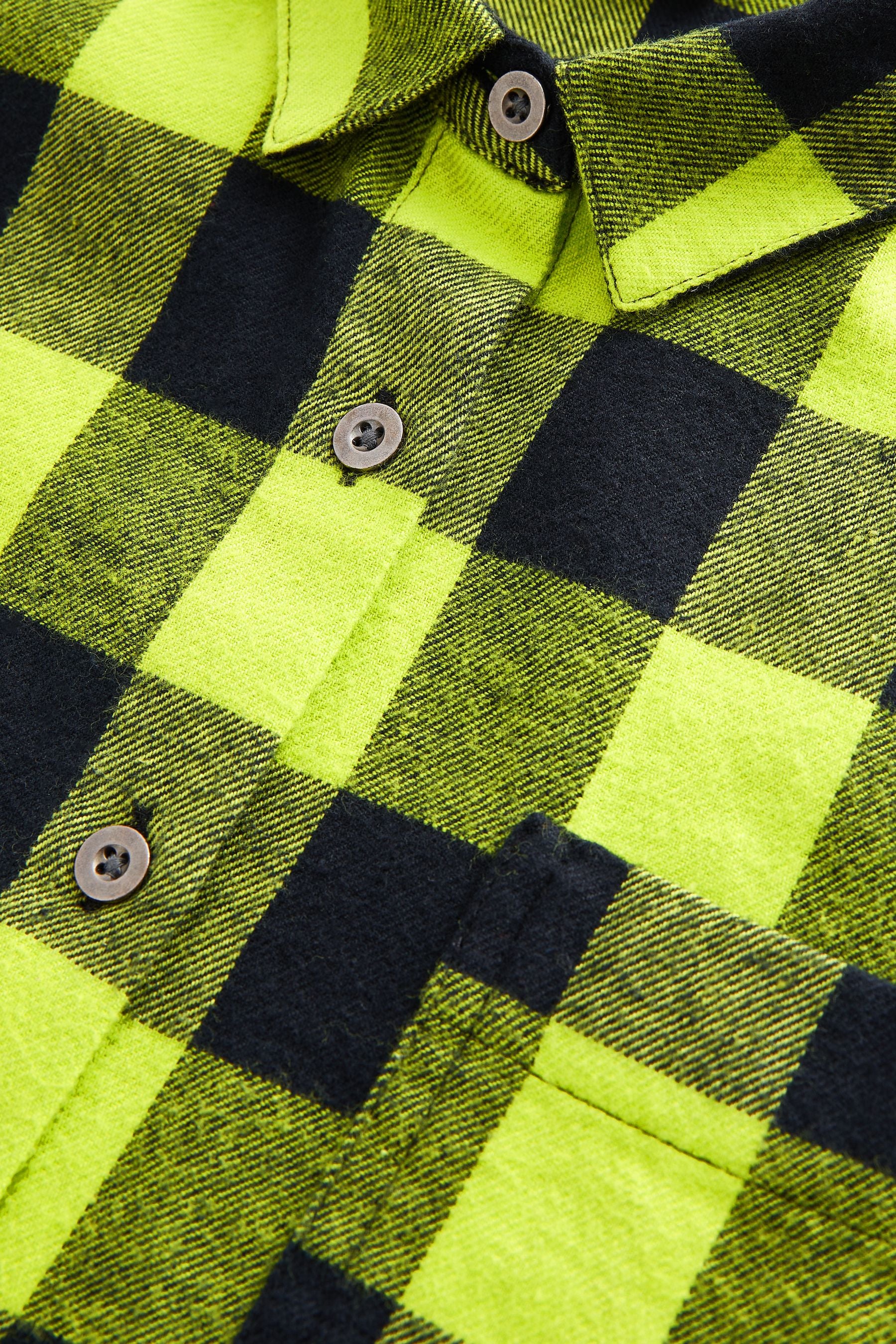 Lime Green Check Oversized Shirt (3-16yrs)