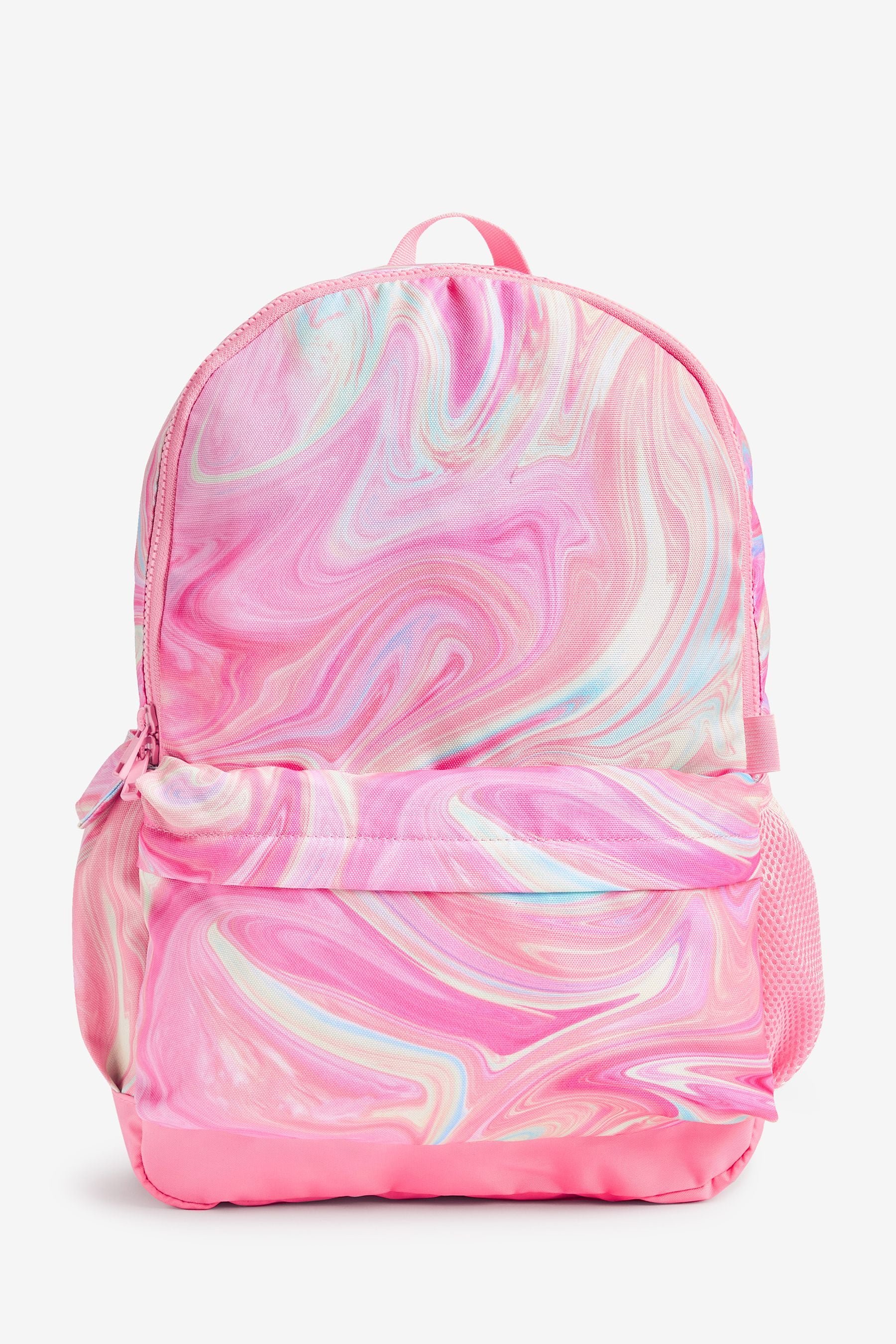 Pink Marble Print Rucksack