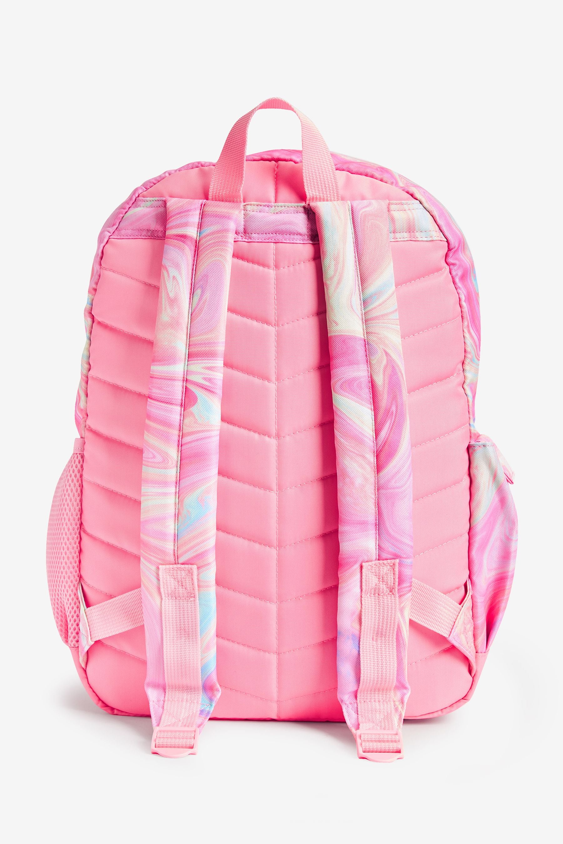 Pink Marble Print Rucksack