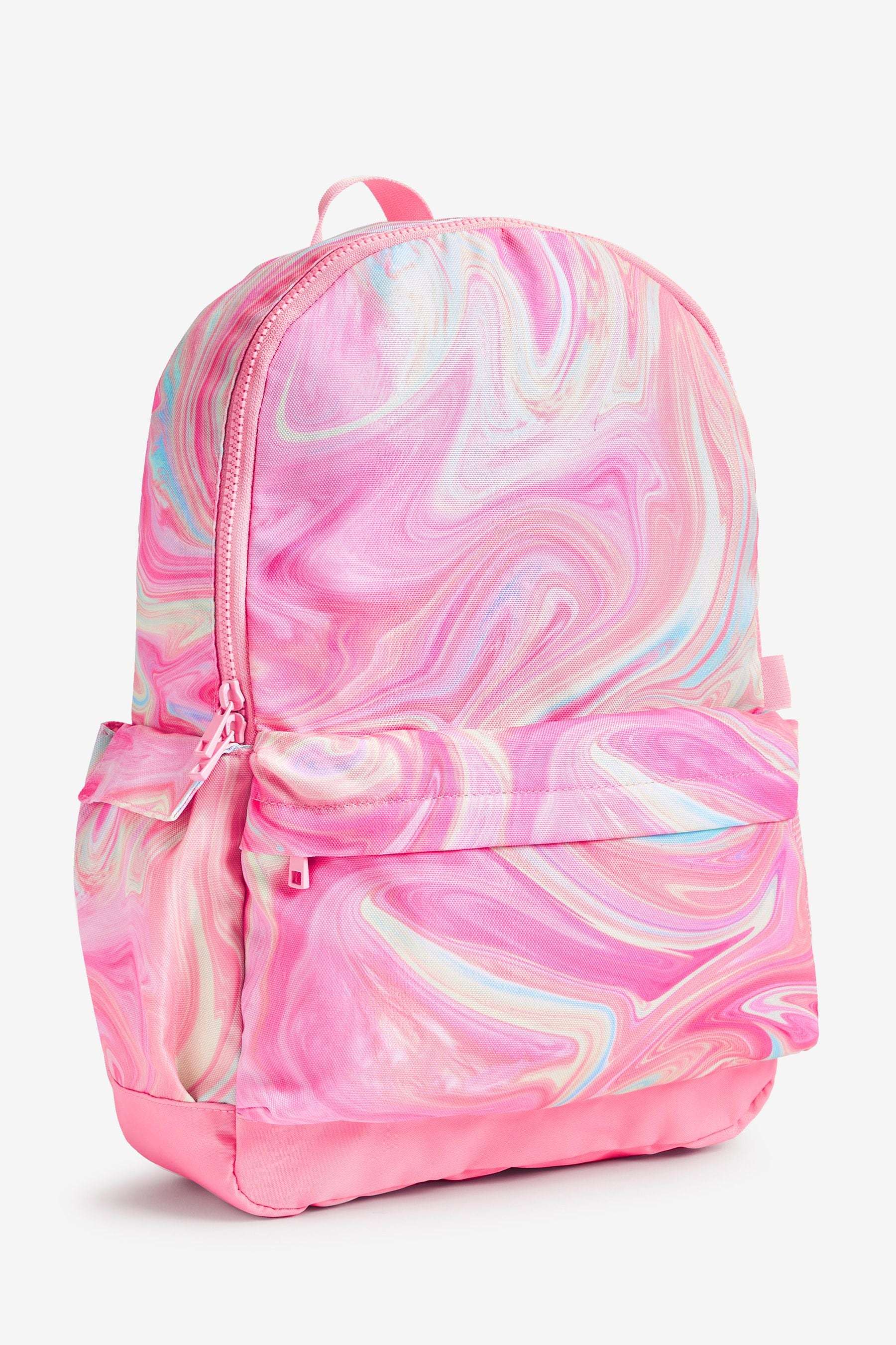 Pink Marble Print Rucksack