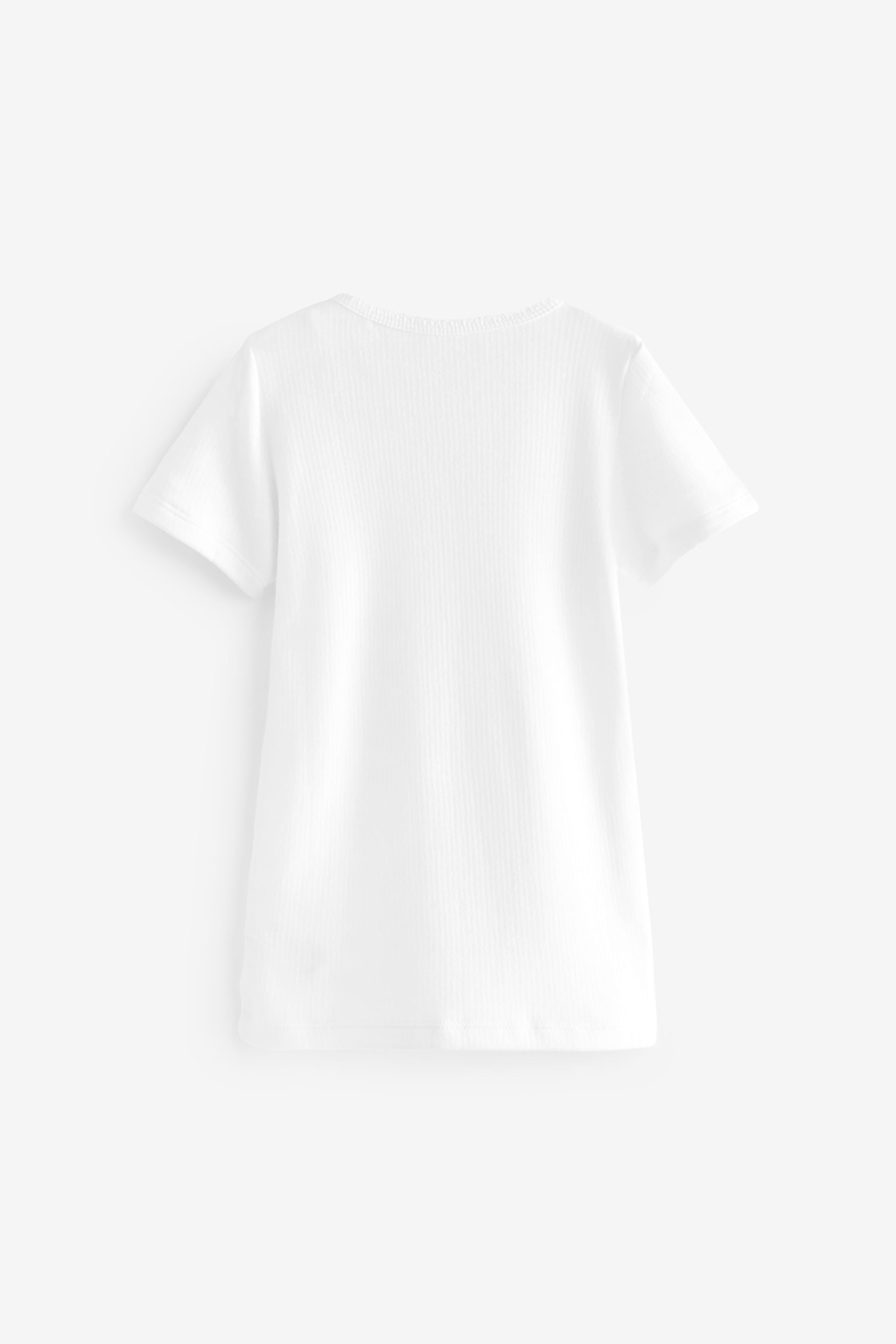 White Thermal 2 Pack Bow Trim T-Shirts (2-16yrs)