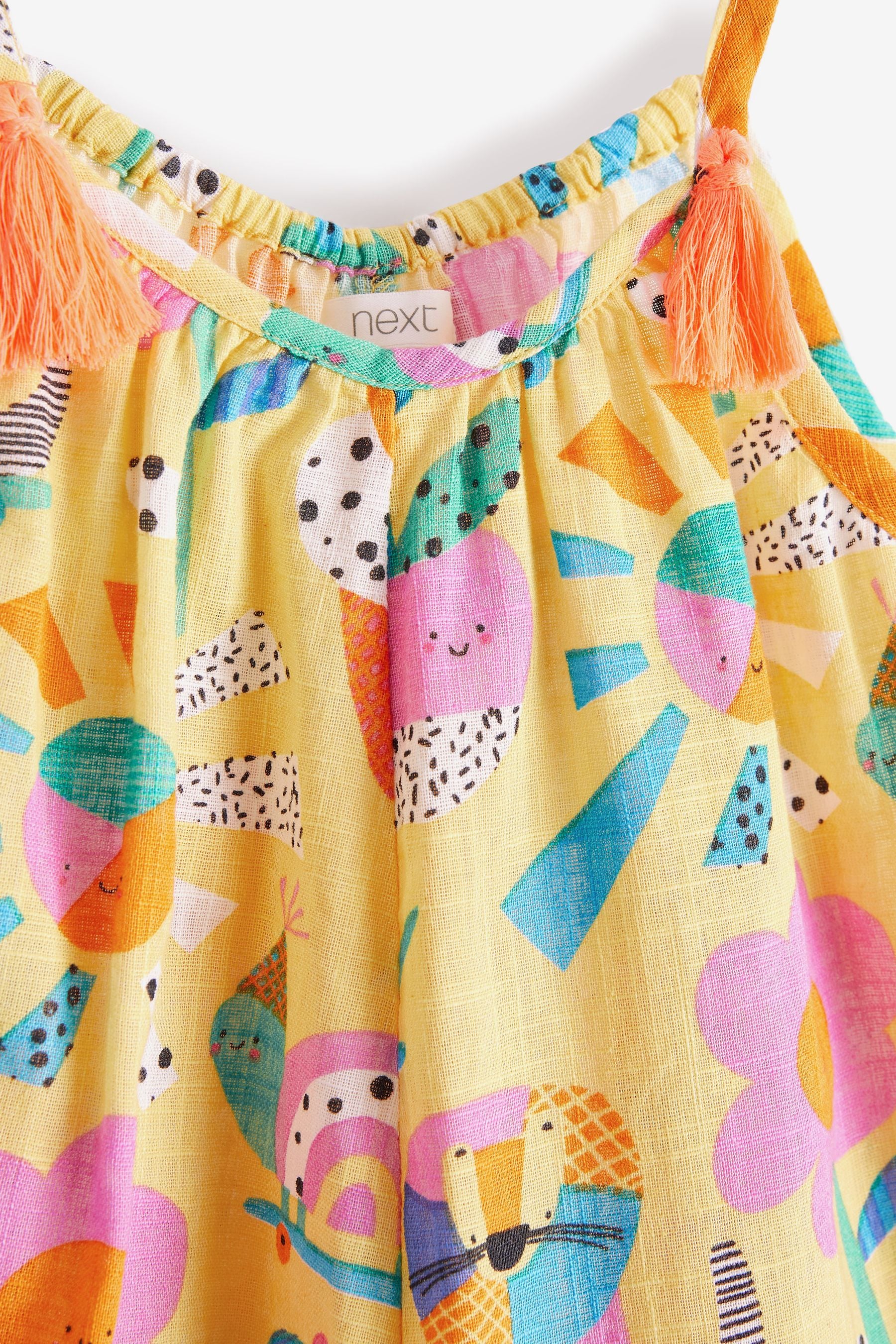 Yellow Ice Cream Printed Playsuit (3mths-8yrs)