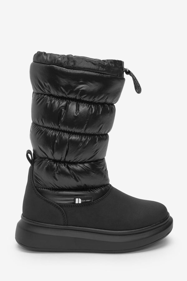 Black Water Repellent Thermal Thinsulate Lined Quilted Boots