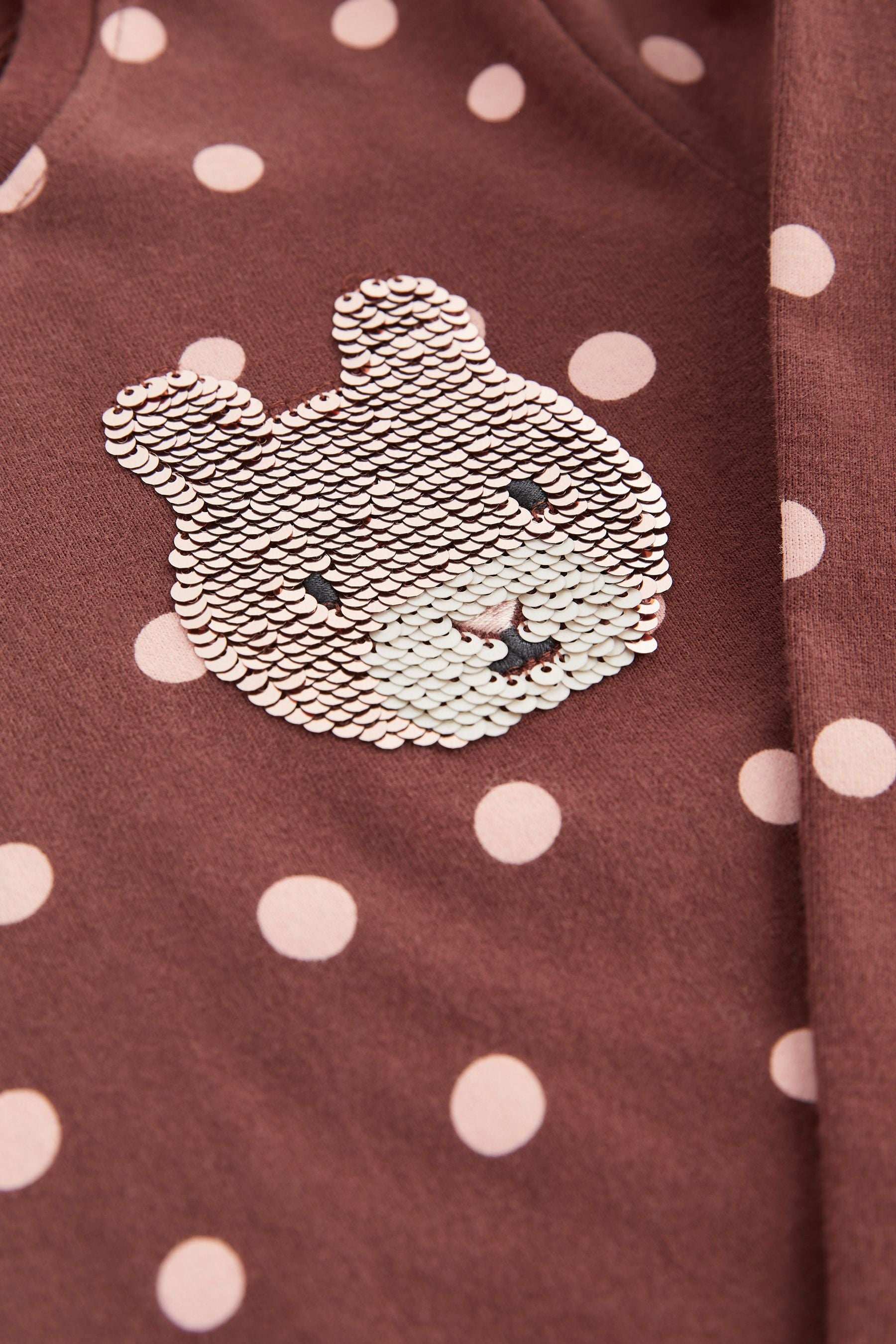 Brown Bunny Sequin Long Sleeve T-Shirt (3mths-7yrs)