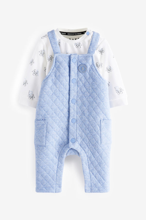 Blue Baker by Ted Baker Blue Quilted Dungarees Set