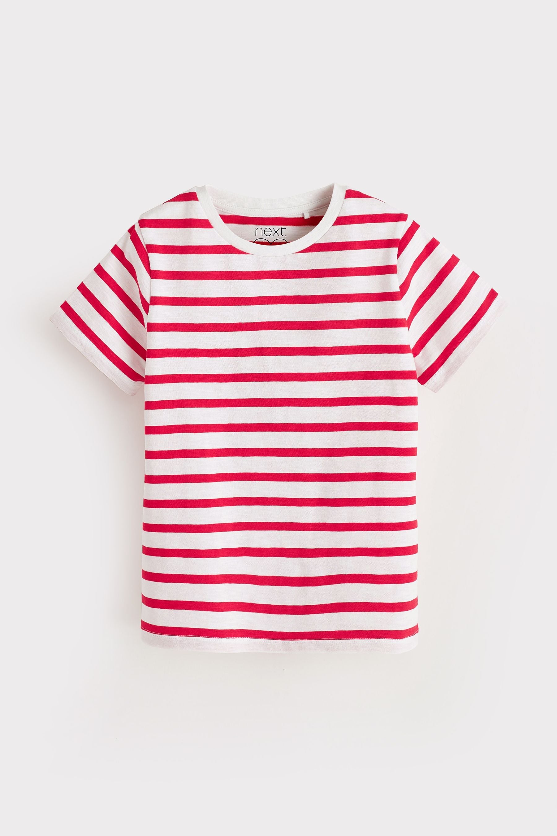 Navy/Red/White 4 Pack Cherry Stripe Short Sleeve T-Shirts (3-16yrs)