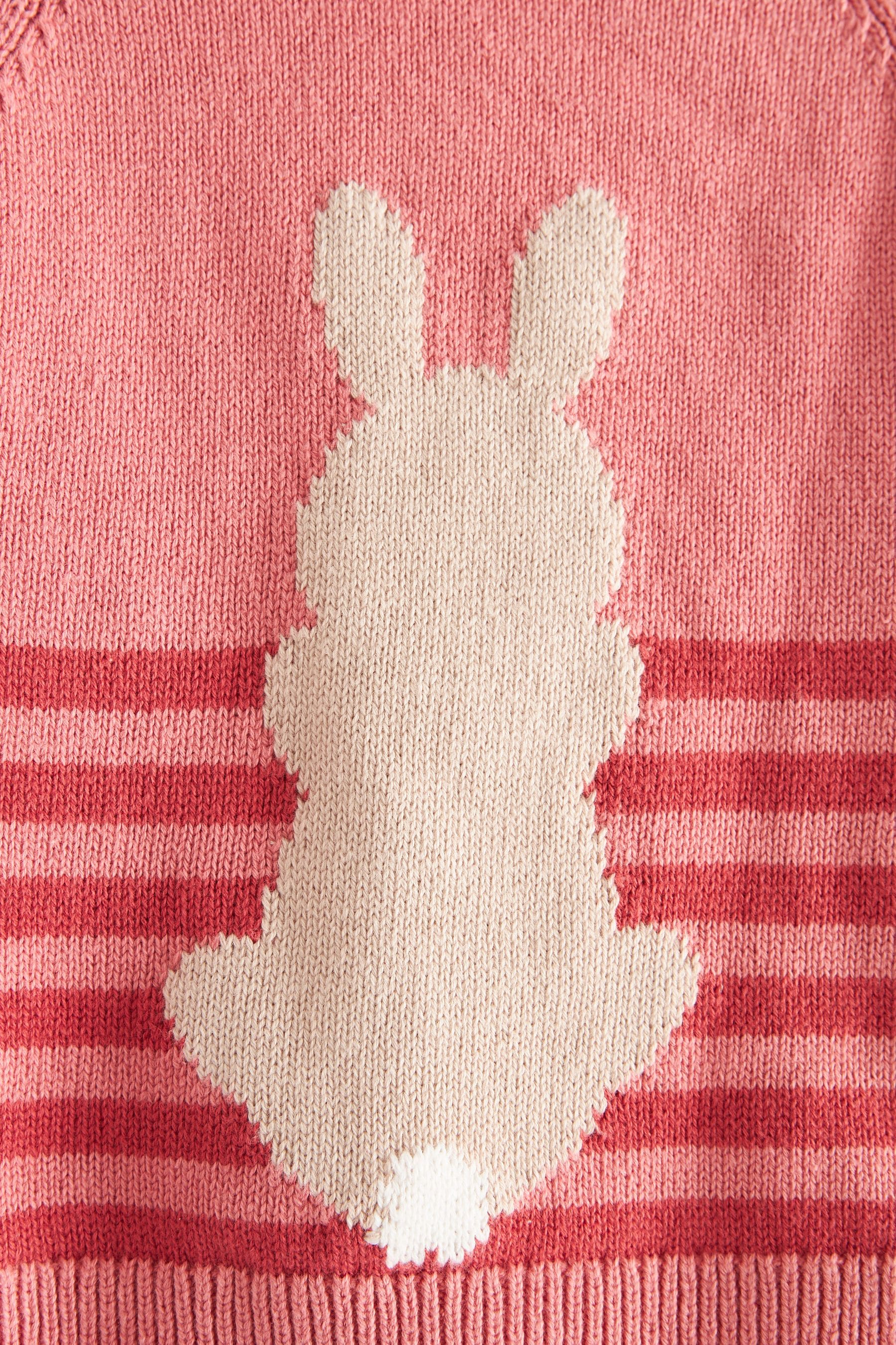 Pink FatFace Pink Knit Bunny Jumper And Leggings Set