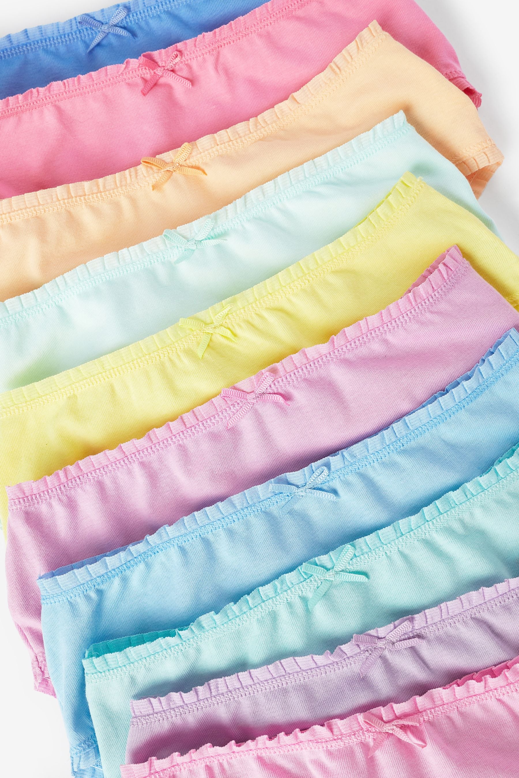 Pink/Yellow/Blue 10 Pack Briefs (1.5-16yrs)