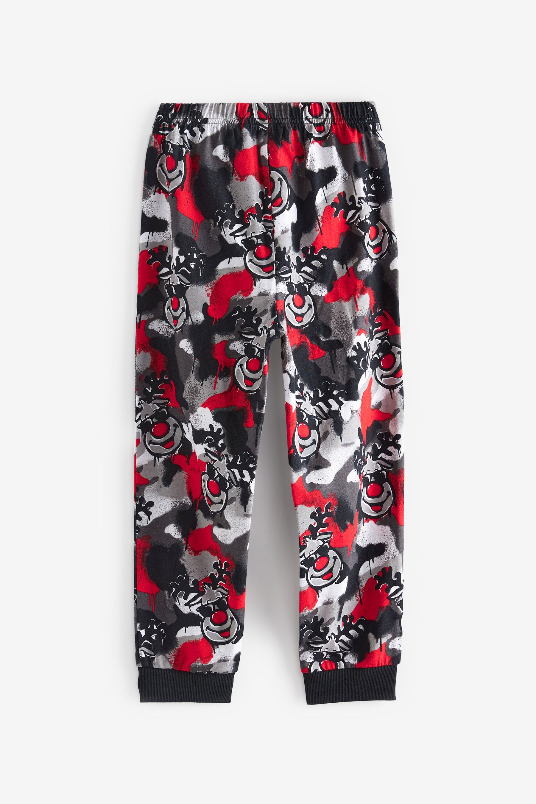 Red/Grey Reindeer Camouflage Christmas Pyjamas (3-16yrs)