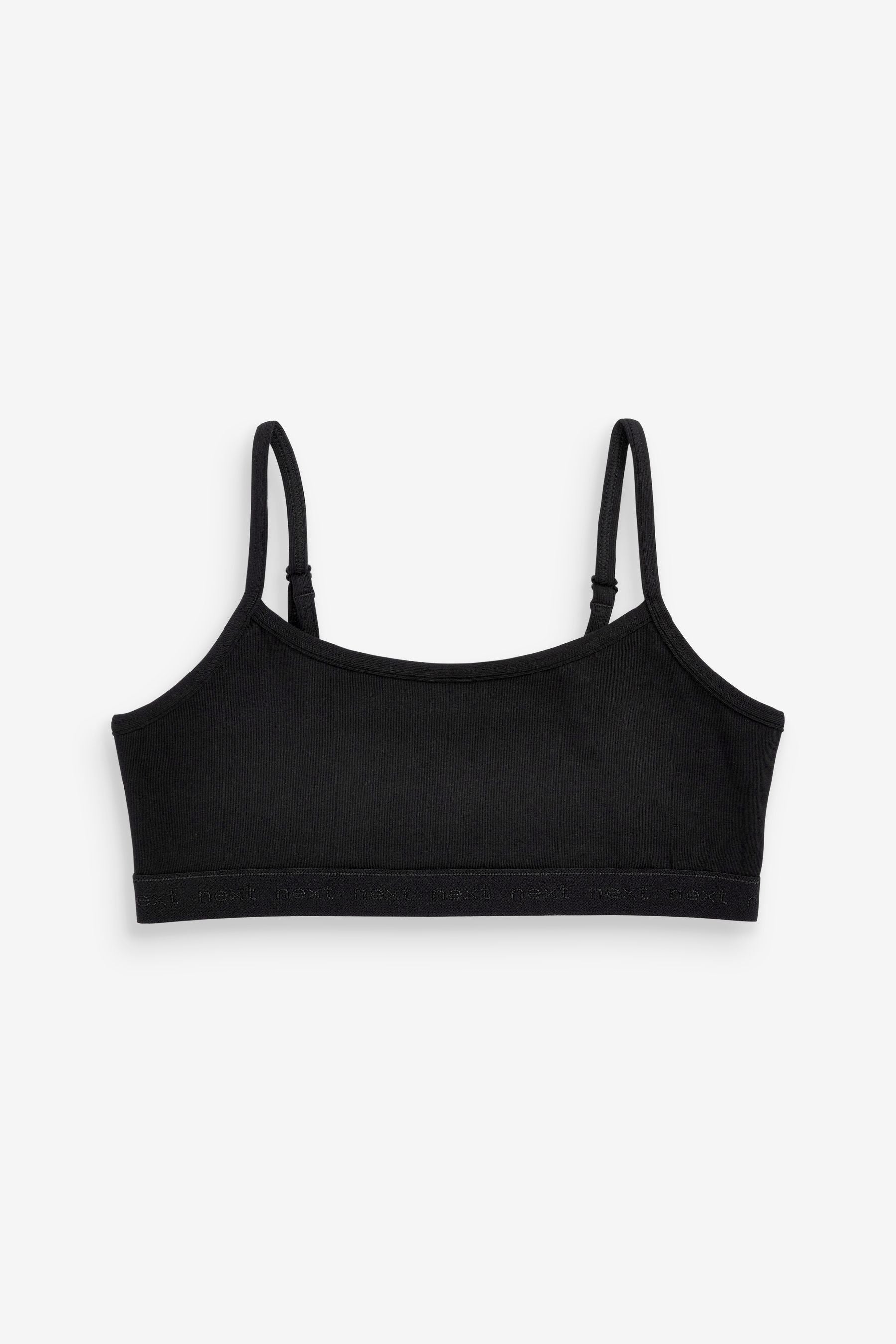 Black 7 Pack Strappy Crop Tops (5-16yrs)