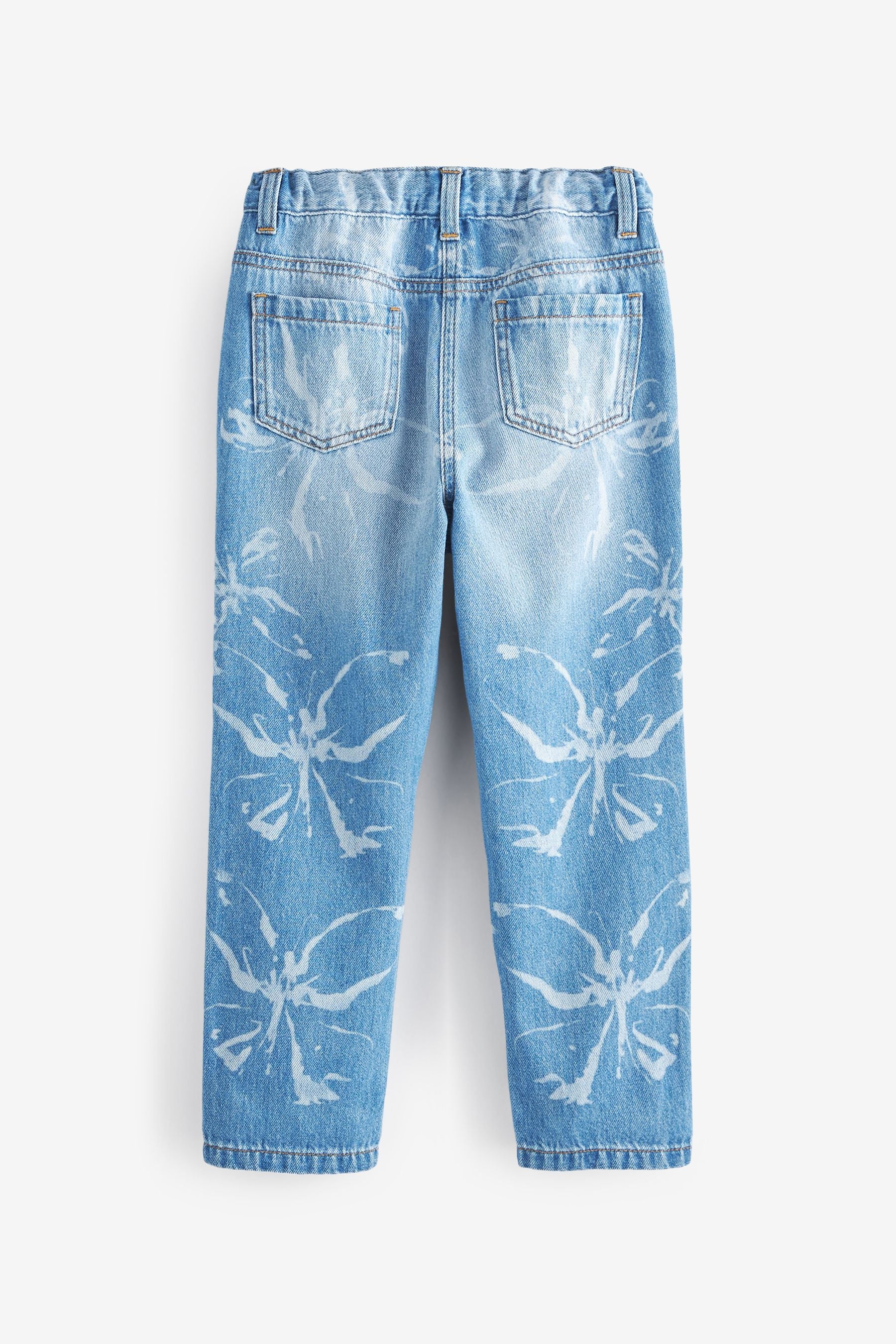 Butterfly Embellished Mom Jeans (3-16yrs)