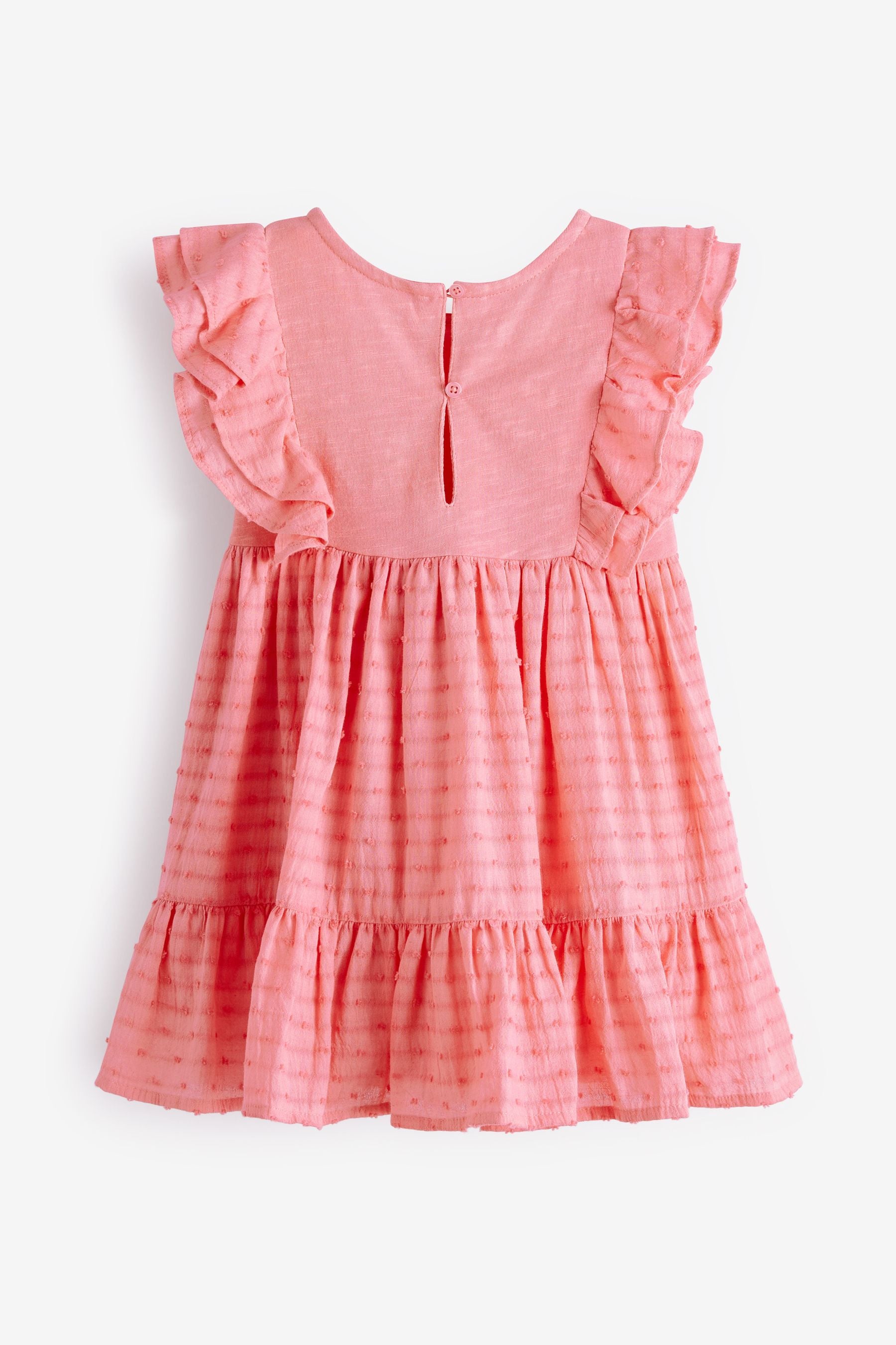 Pink Woven And Jersey Mixed Dress (3mths-7yrs)