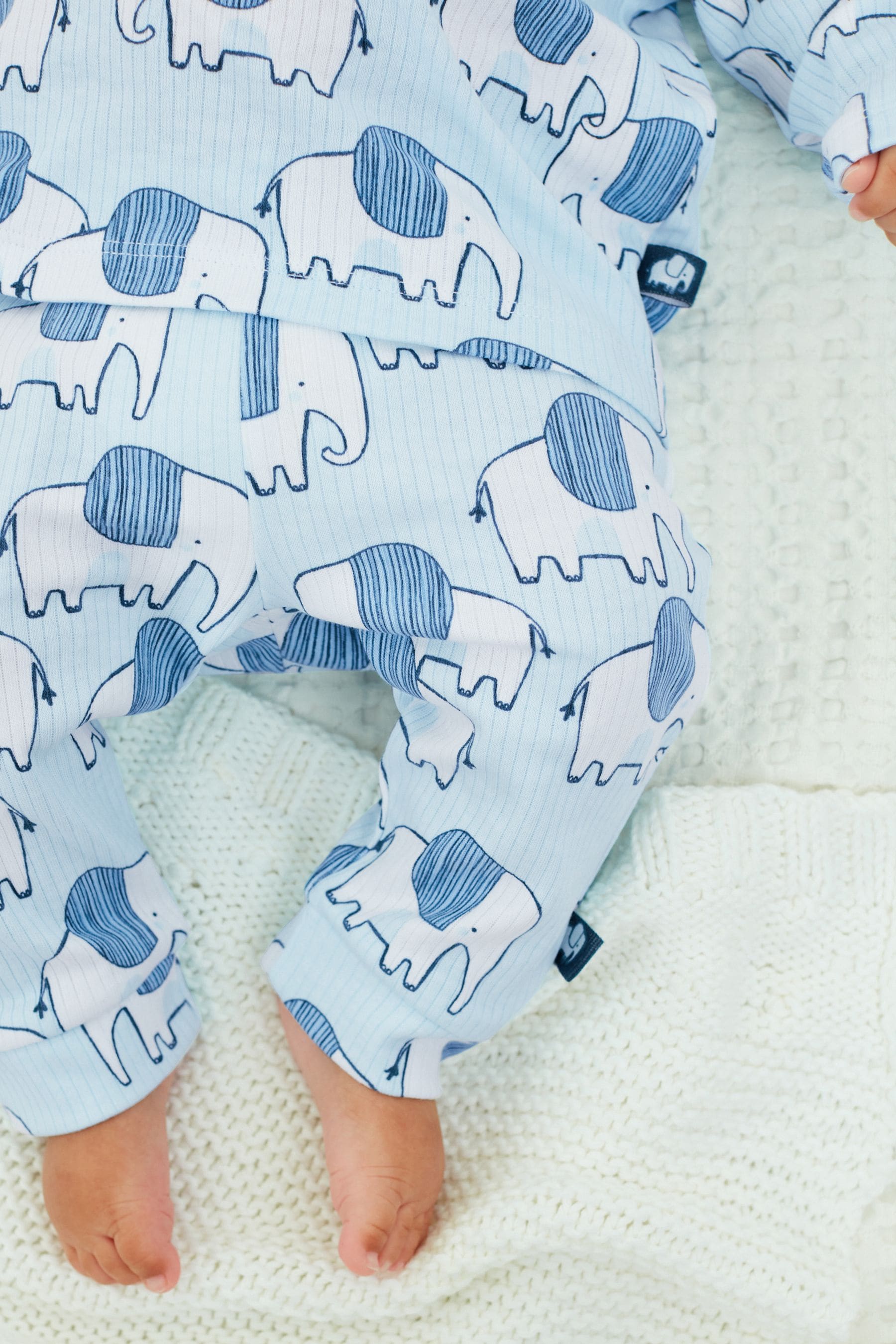 Blue Elephant Baby T-Shirts And Leggings Set 6 Pack