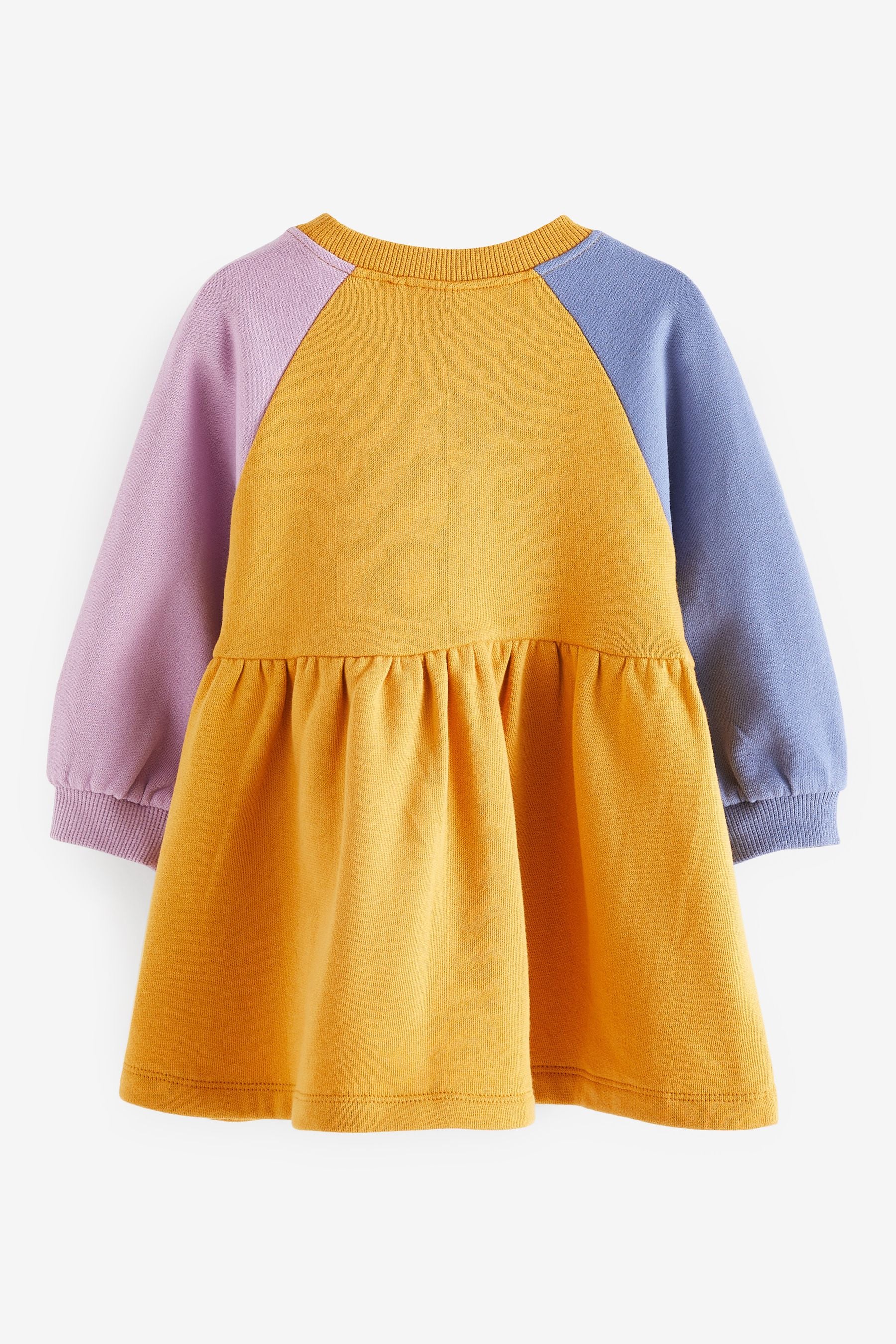 Ochre Colourblock Character Sweat Dress (3mths-7yrs)