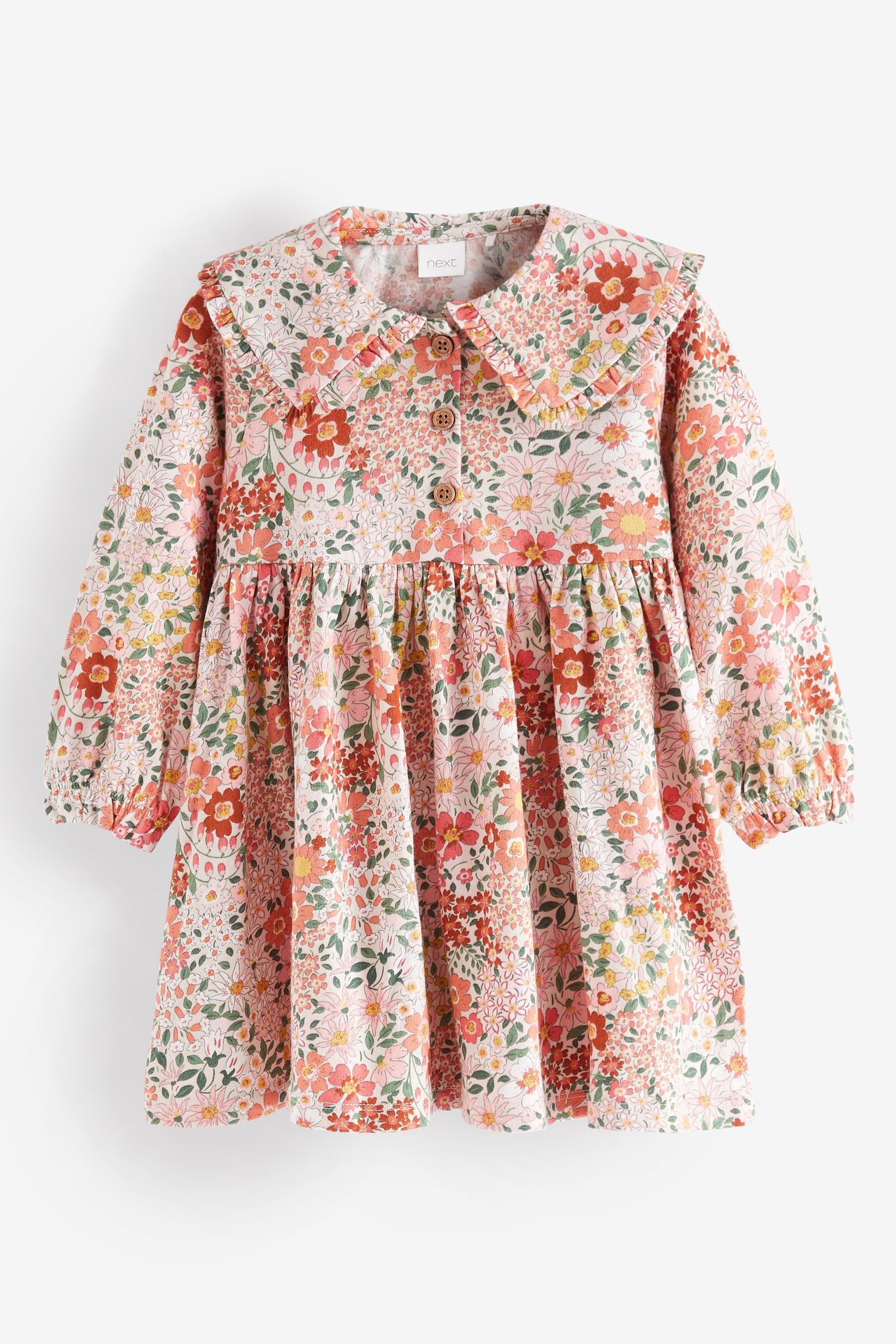 Pink Floral Collar Tea Dress (3mths-7yrs)