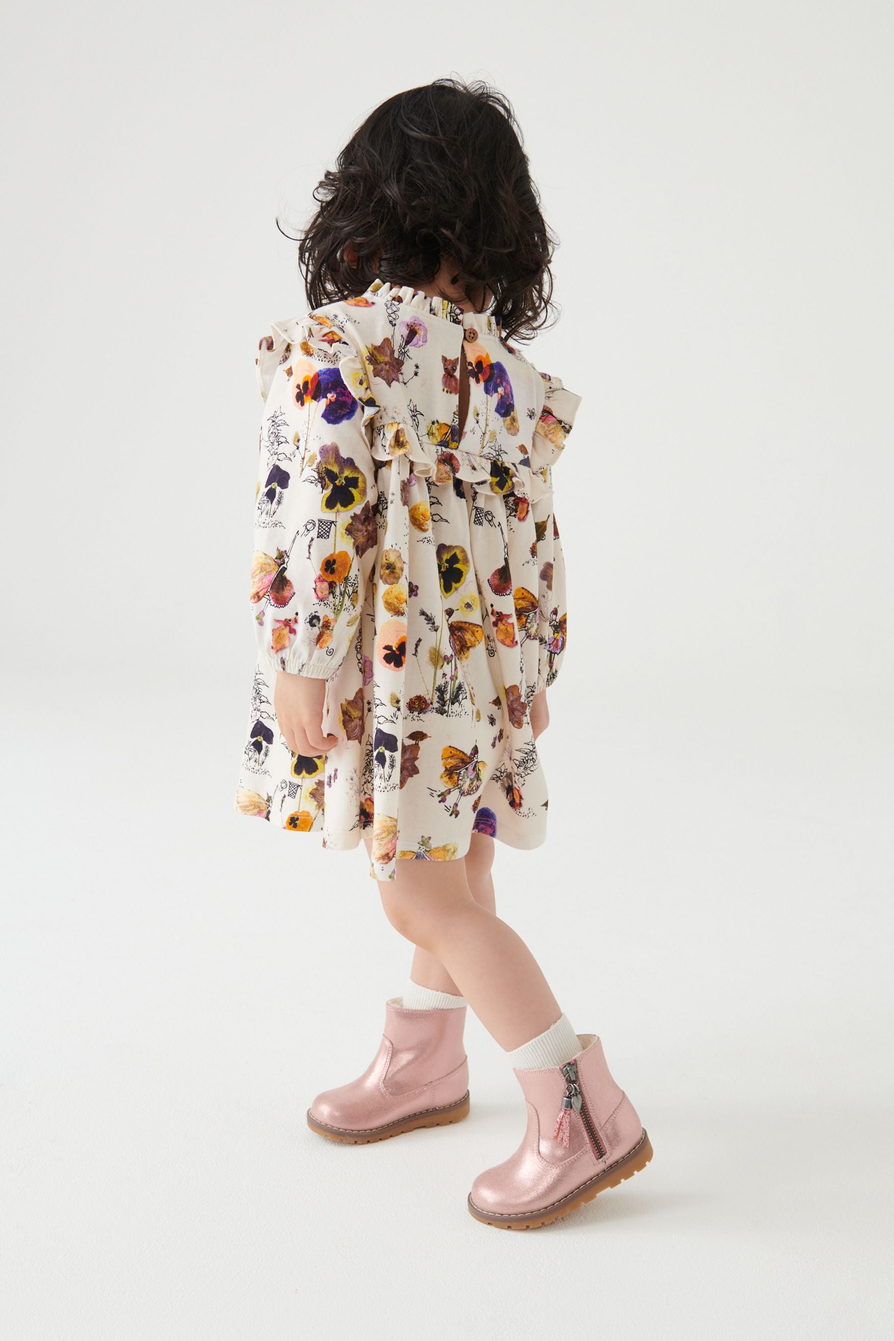 Cream Flower Fairy Ruffle Jersey Dress (3mths-7yrs)