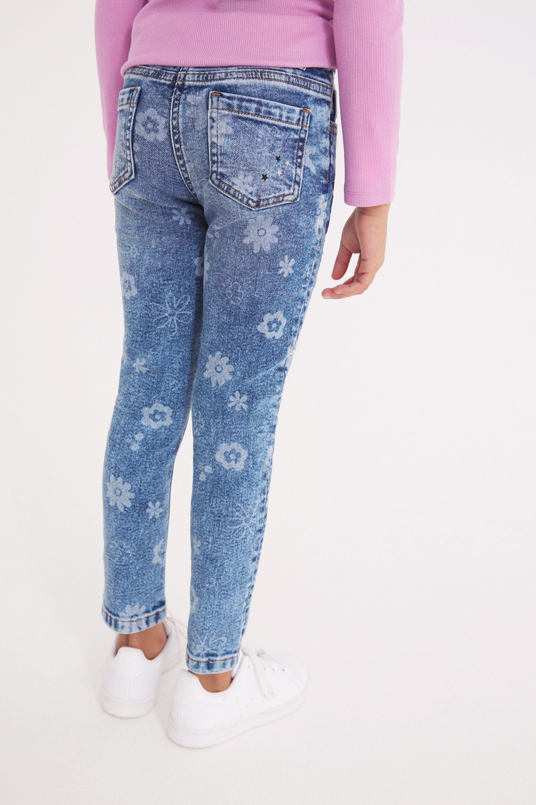 Blue Sequin Embellished Skinny Jeans (3-16yrs)