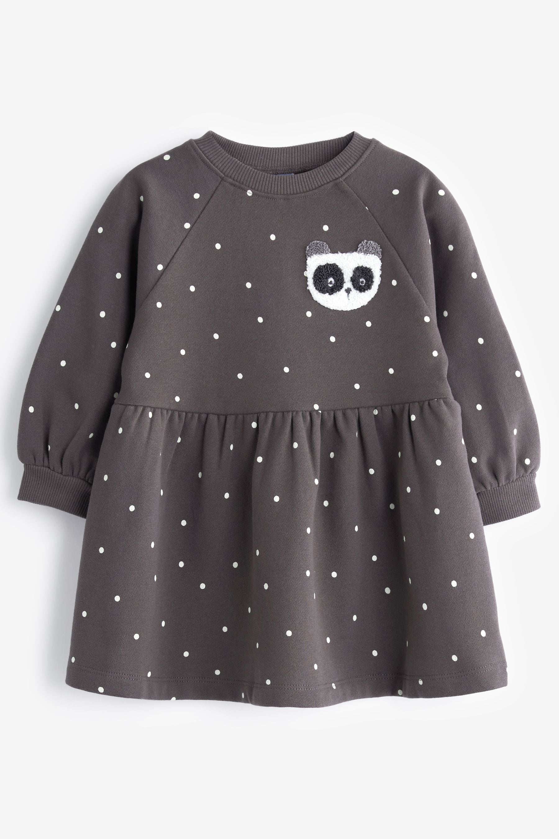 Grey Spot Character Sweat Dress (3mths-7yrs)