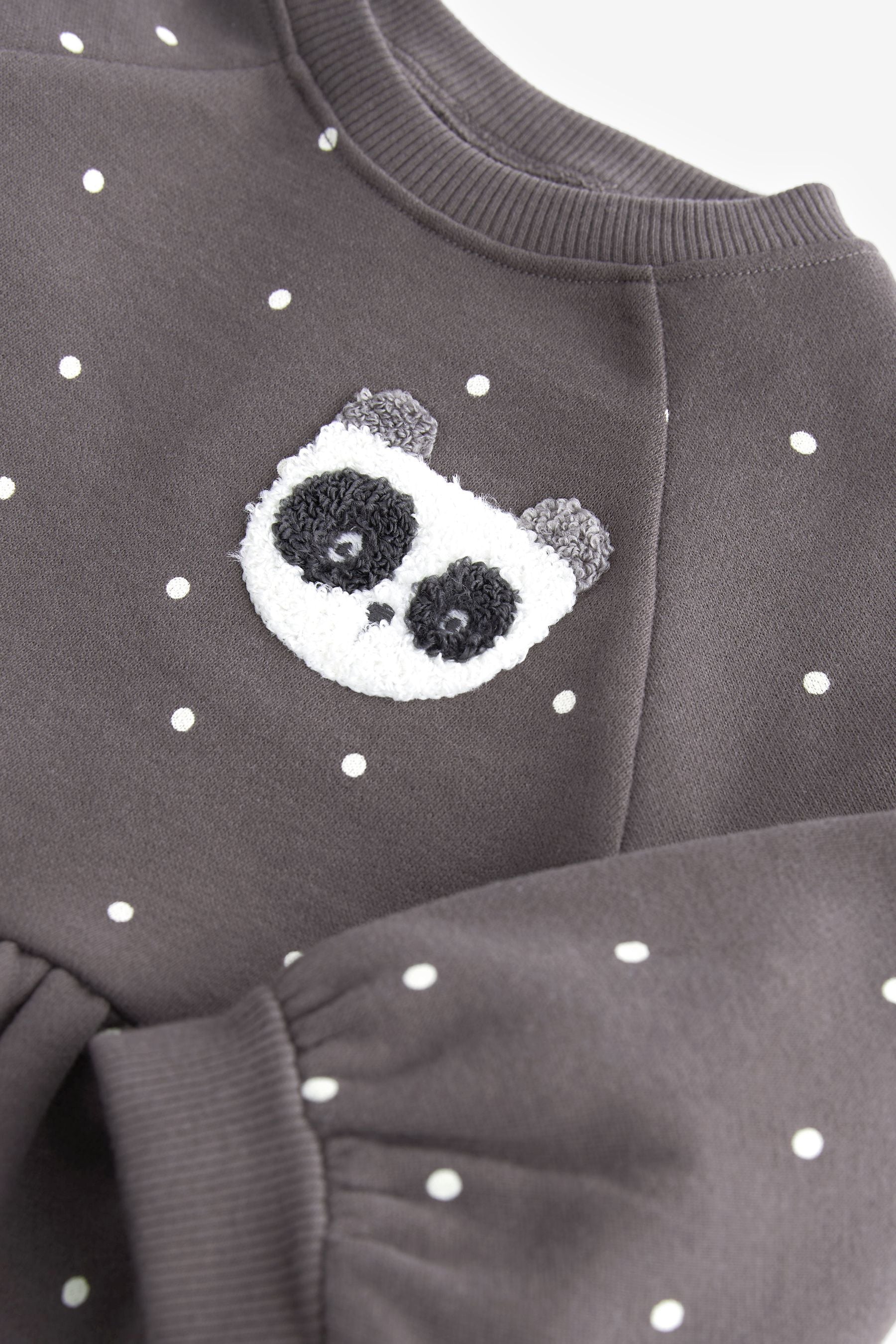 Grey Spot Character Sweat Dress (3mths-7yrs)